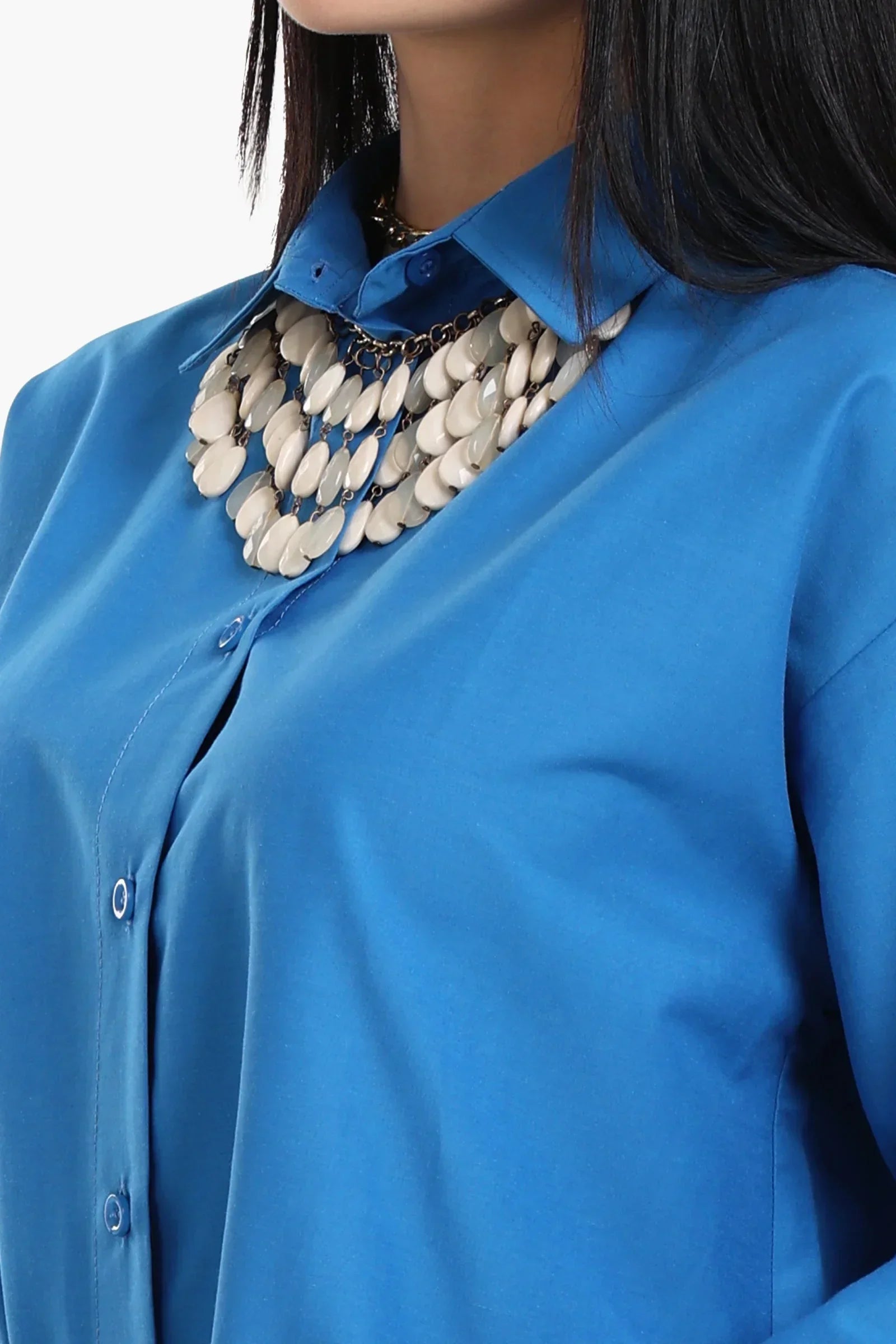 Clue - Asymmetrical Viscose Relaxed Shirt 5