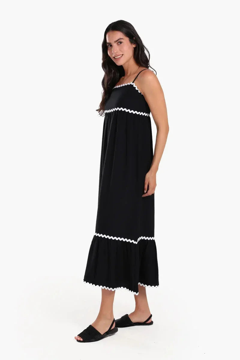 Carina - Ric Rac Trim Beach Dress 5