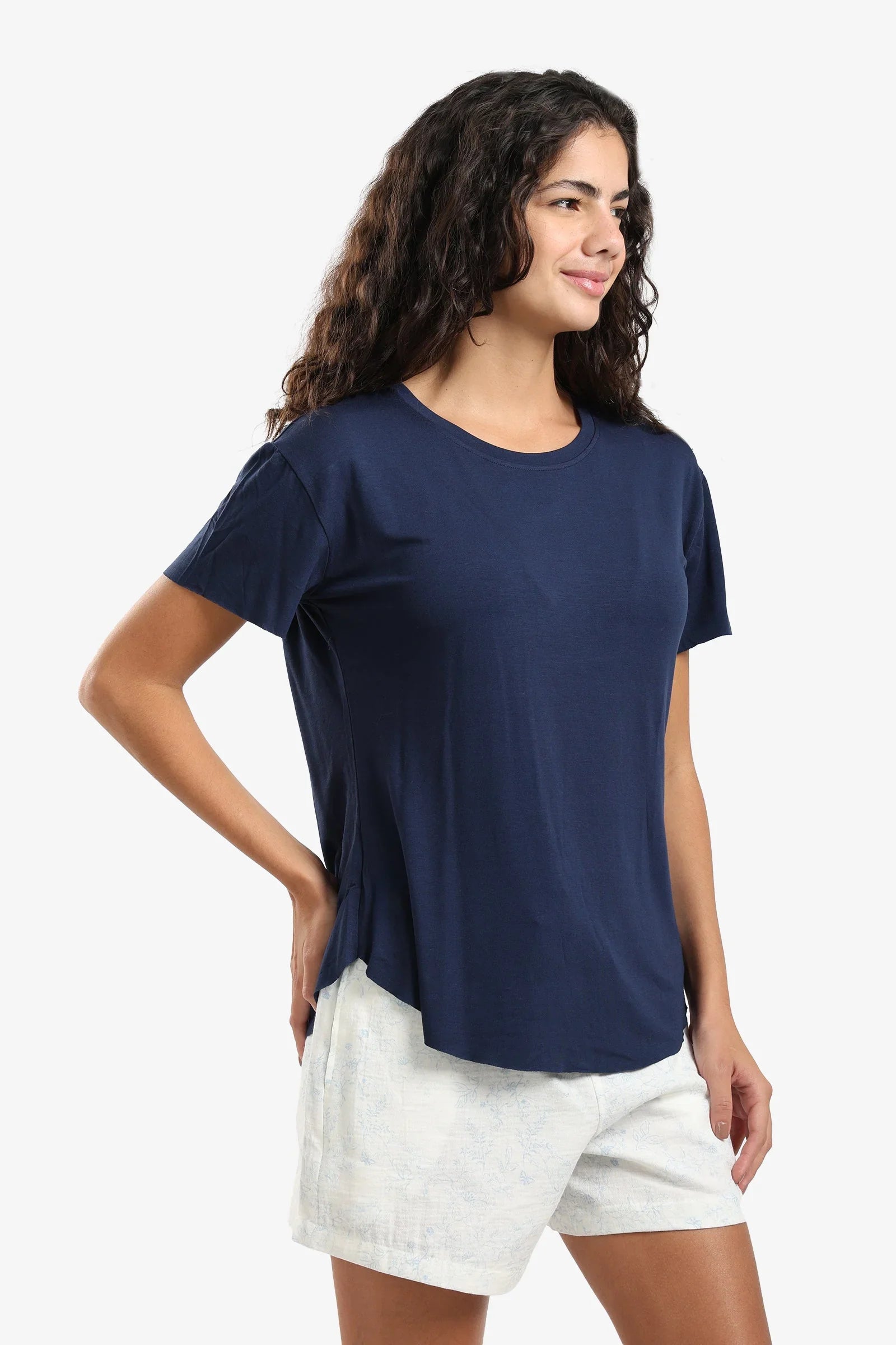 Carina - Navy Pyjama Top 2