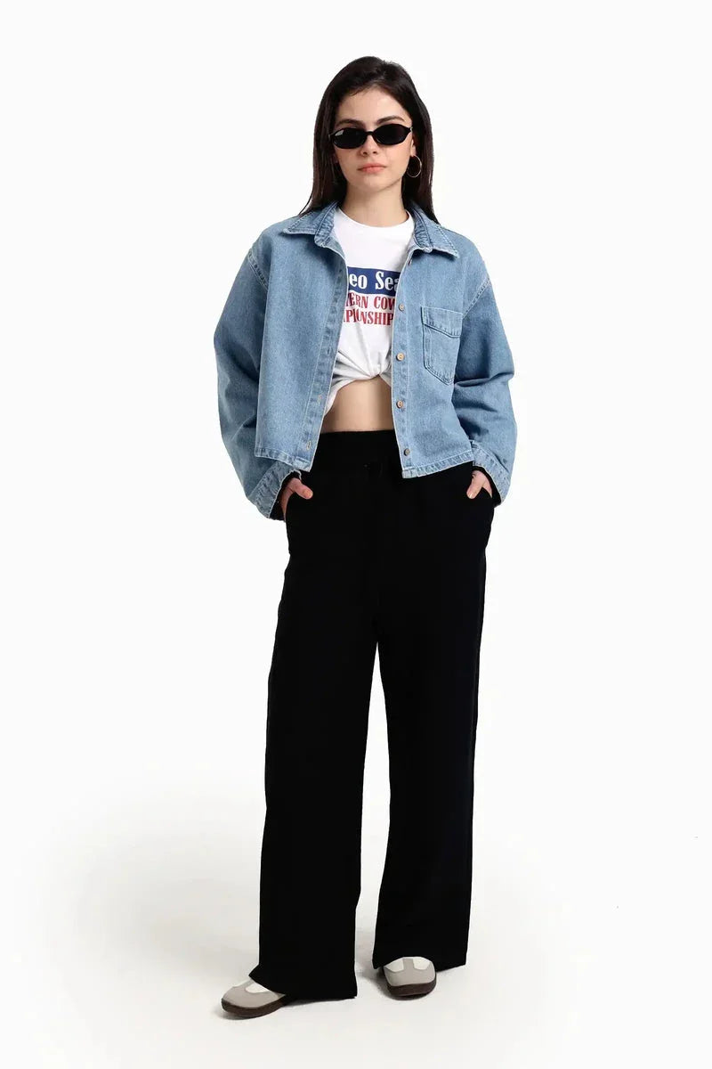 Carina - Classic Cropped Denim Jacket 5
