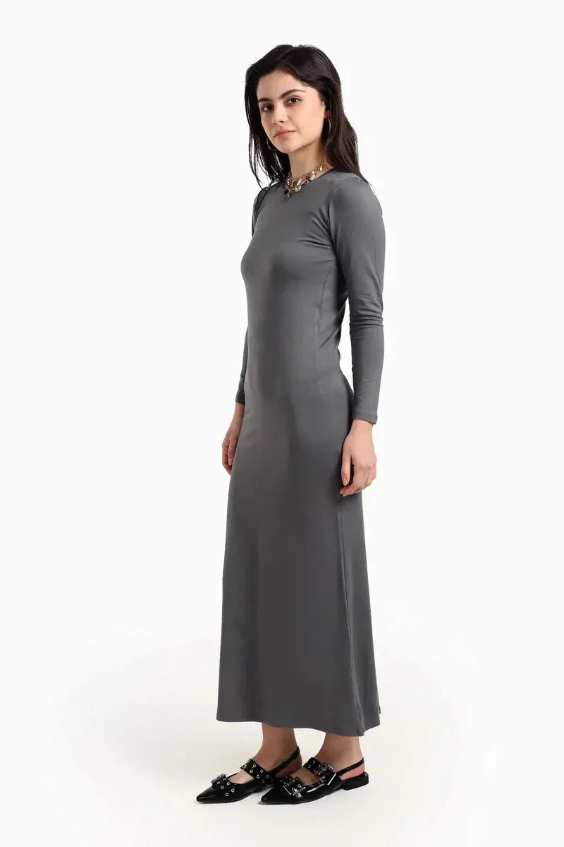 Carina - Slim Dress with Back Slit 17