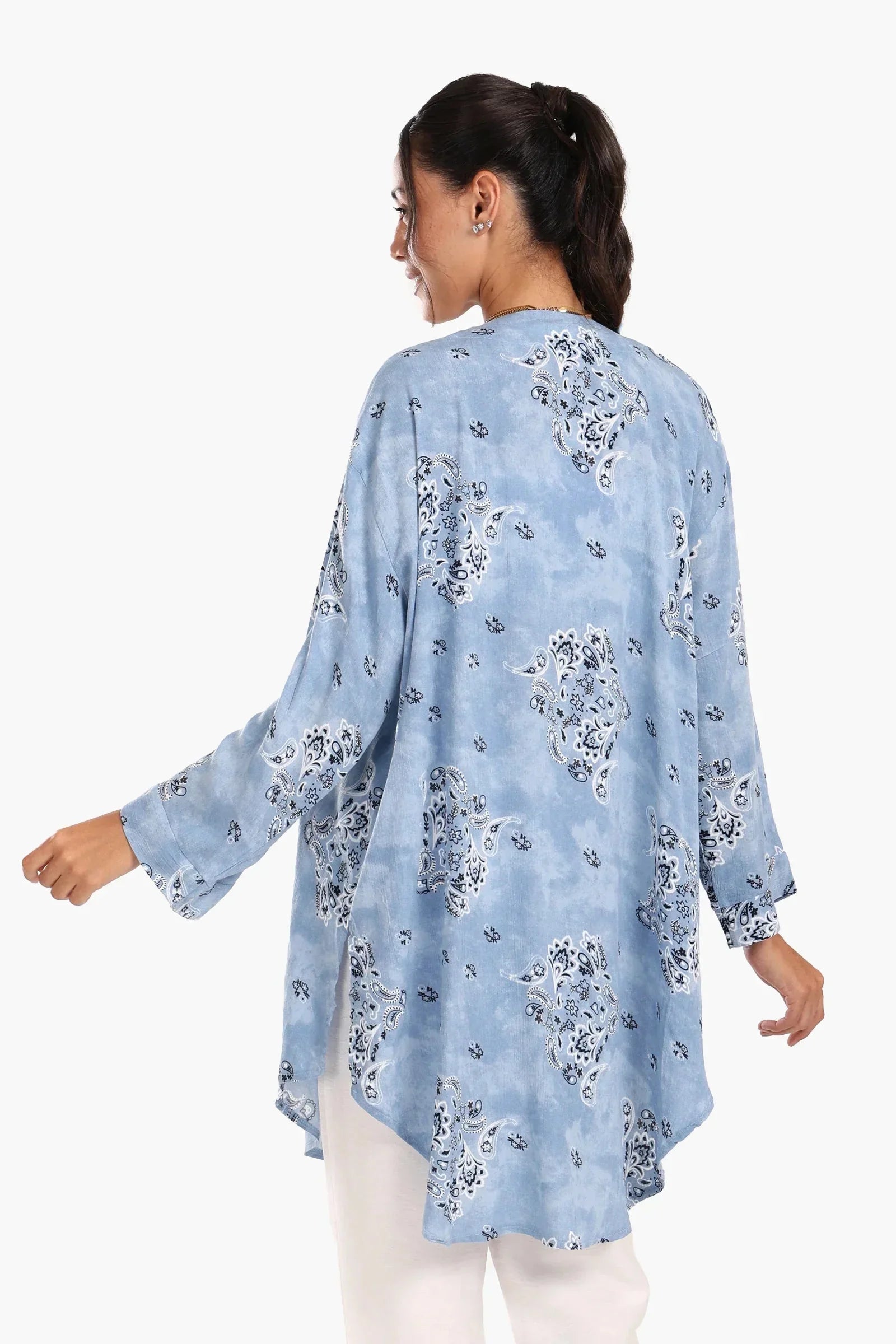 Carina - Breezy Printed Cotton Kimono 3