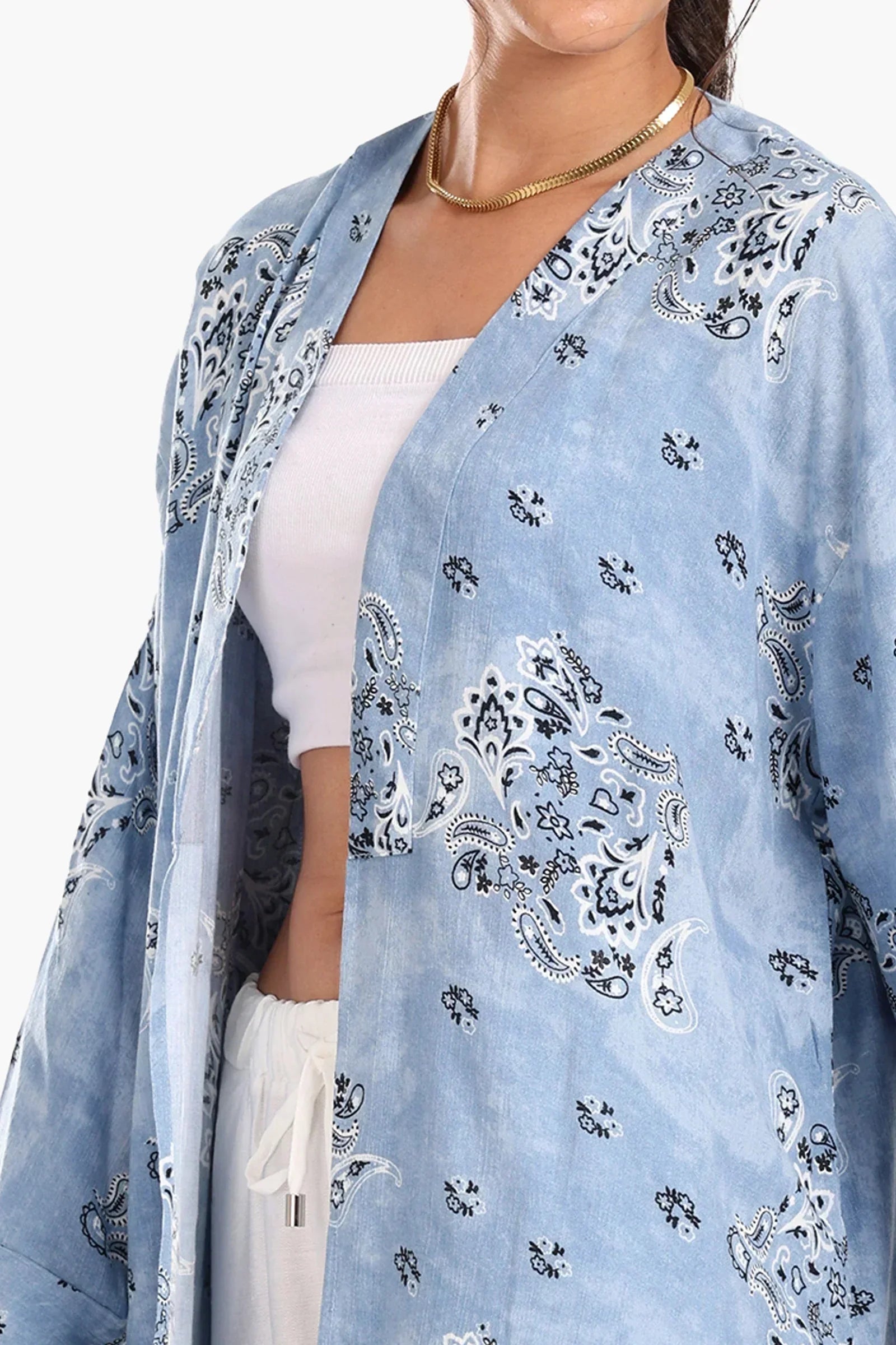 Carina - Breezy Printed Cotton Kimono 4