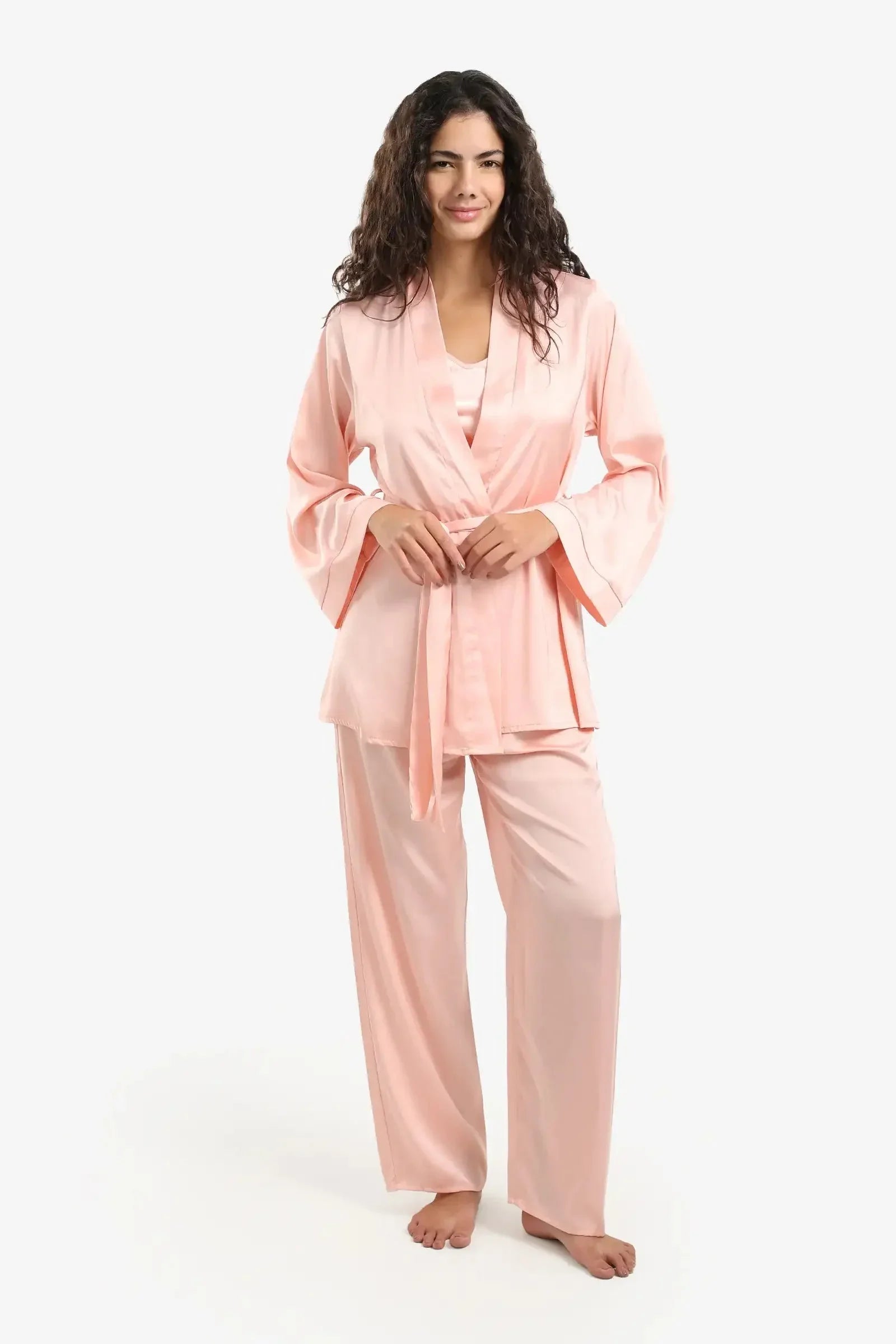 Carina - Soft Satin 3-Piece Pyjama Set 2