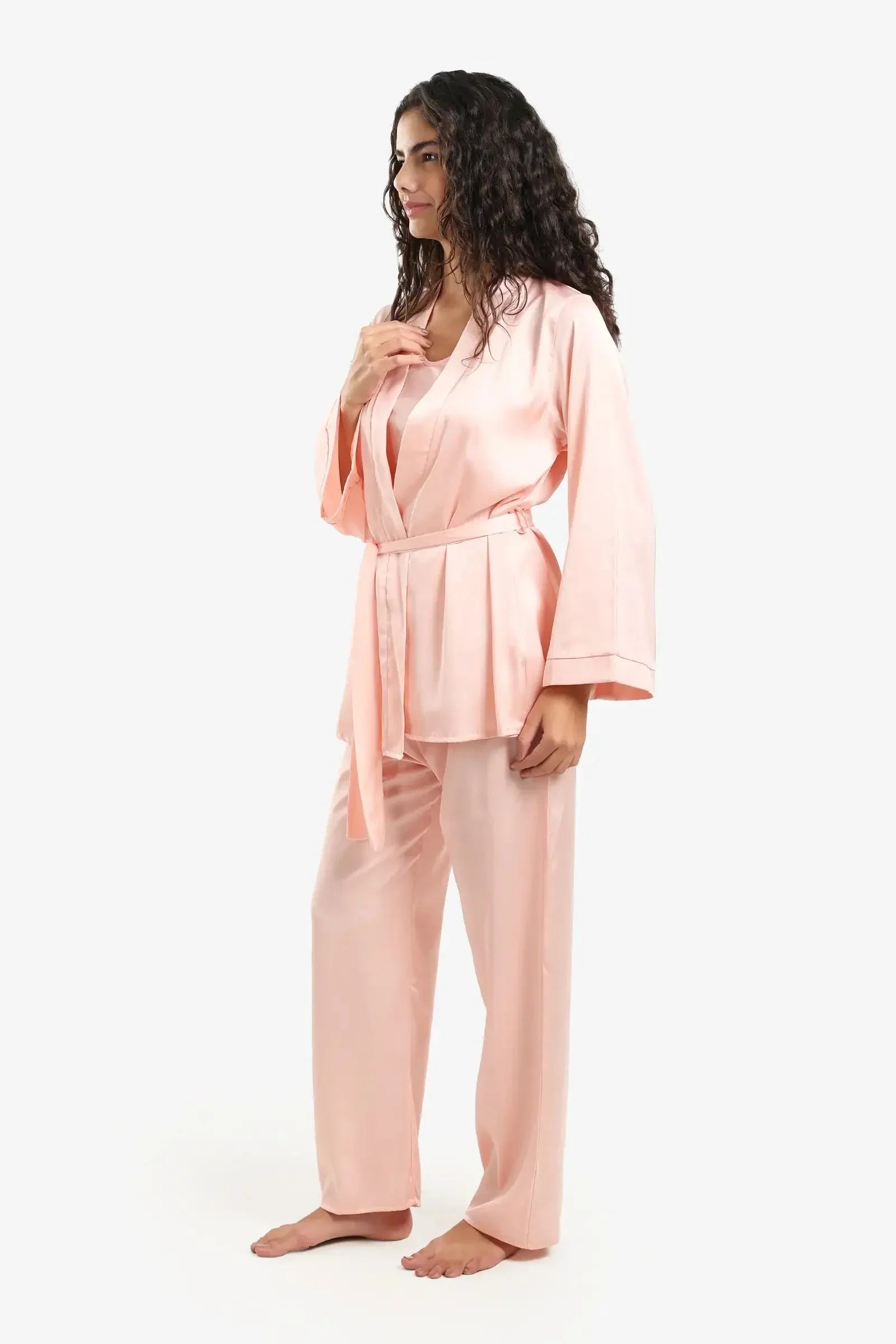 Carina - Soft Satin 3-Piece Pyjama Set 4