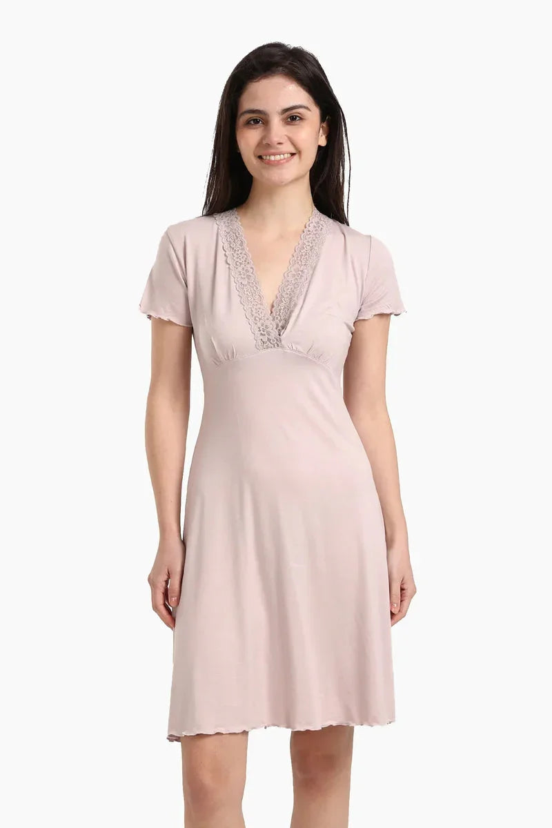 Carina - Viscose V-Neck Nightgown 2