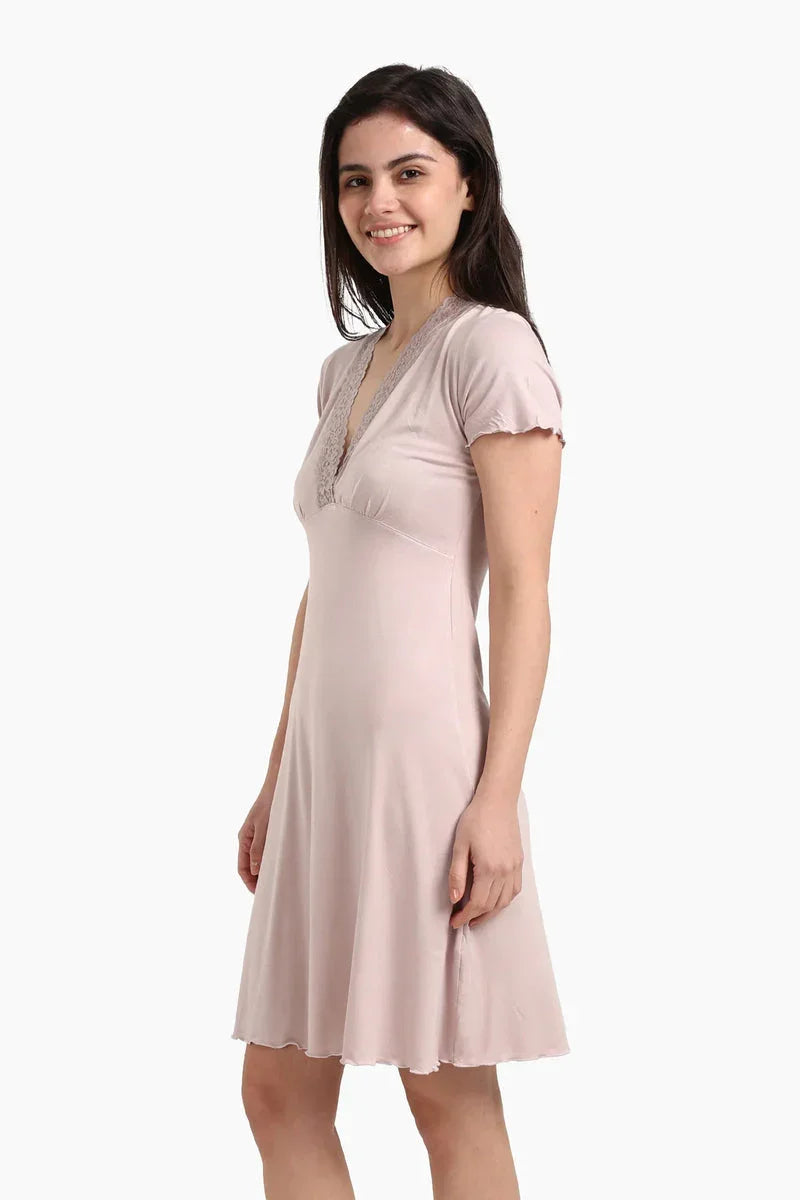 Carina - Viscose V-Neck Nightgown 4