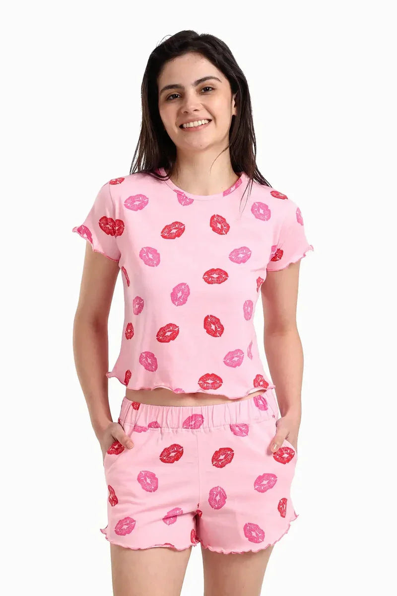 Carina - Printed Lips Pyjama Set 2
