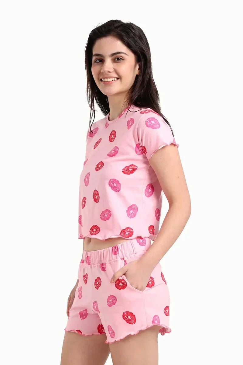 Carina - Printed Lips Pyjama Set 5