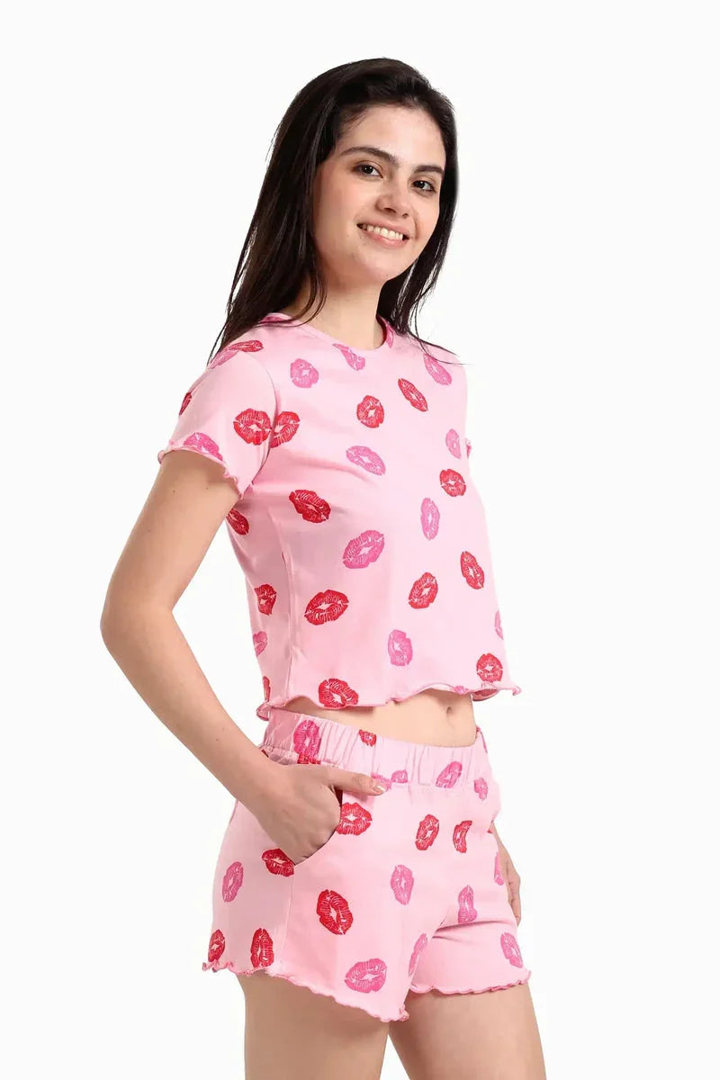 Carina - Printed Lips Pyjama Set 1