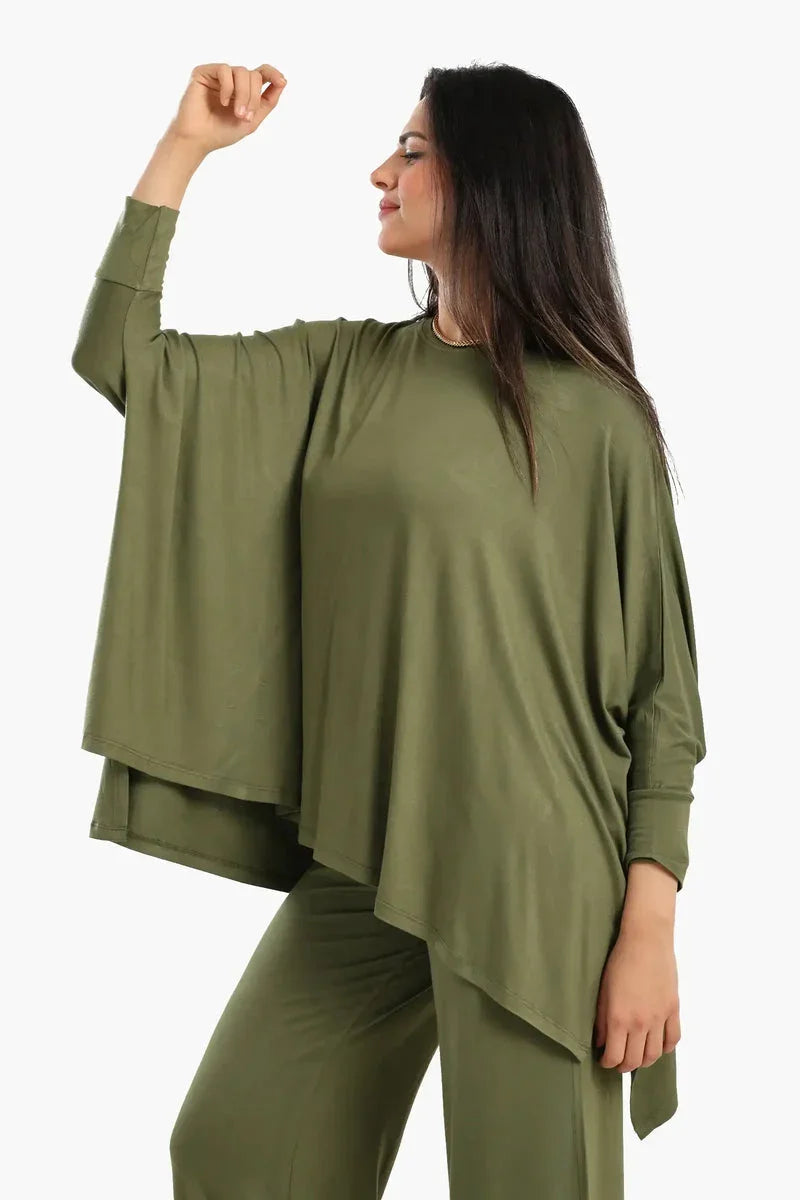 Carina - Asymmetrical Lounge Poncho 3