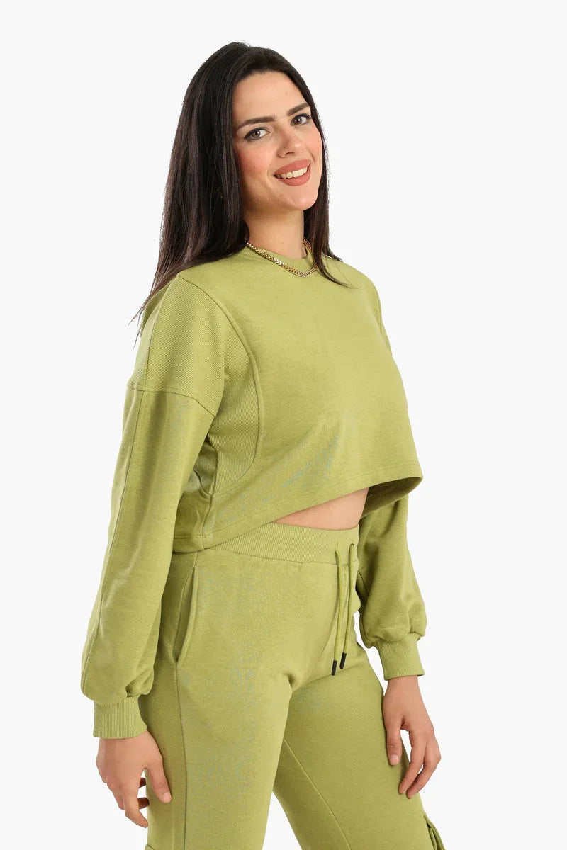 Carina - Cropped Cotton Sweatshirt 4