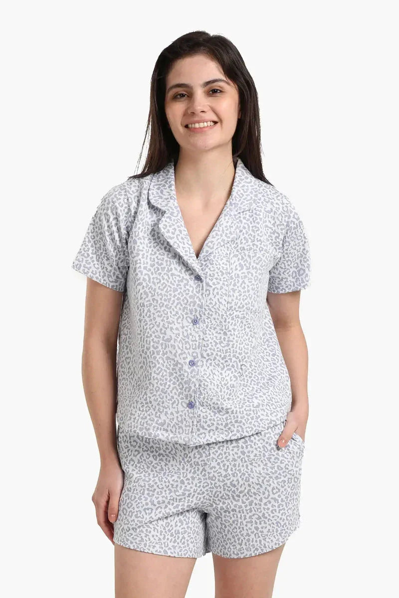 Carina - Chic Leopard Print Pyjama Set 1