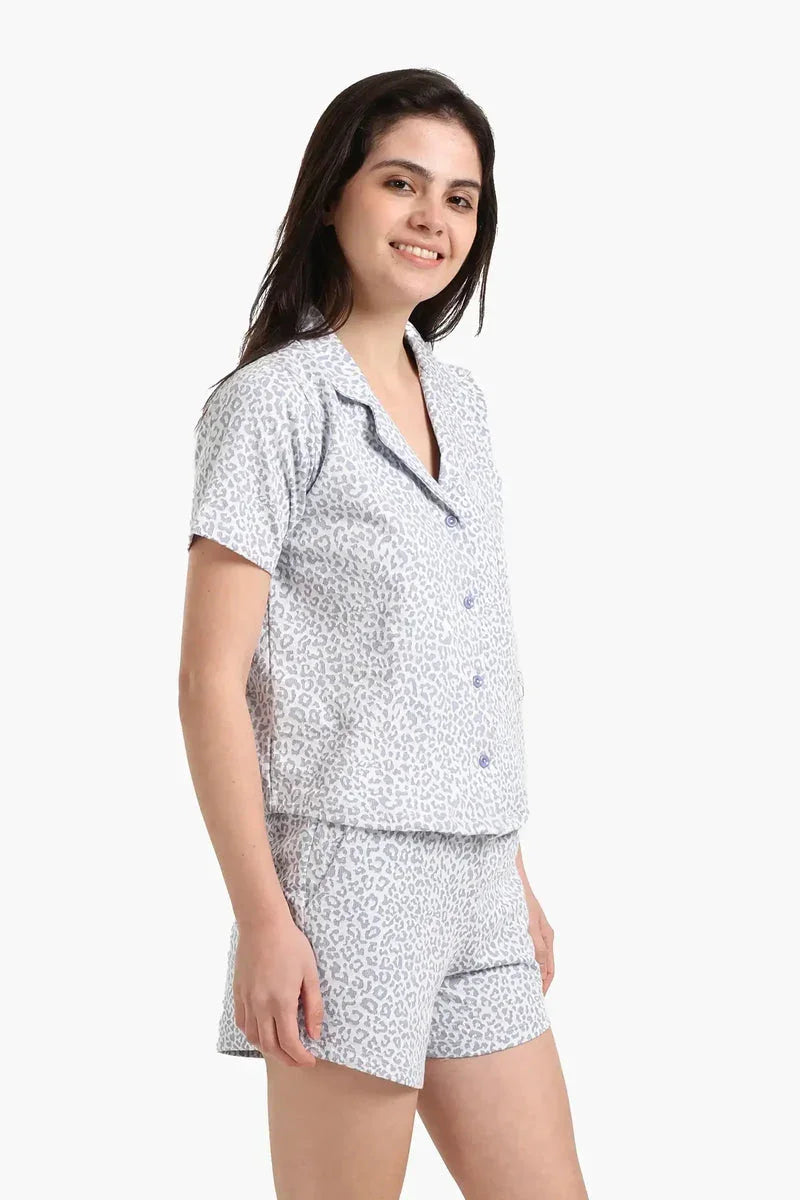 Carina - Chic Leopard Print Pyjama Set 2