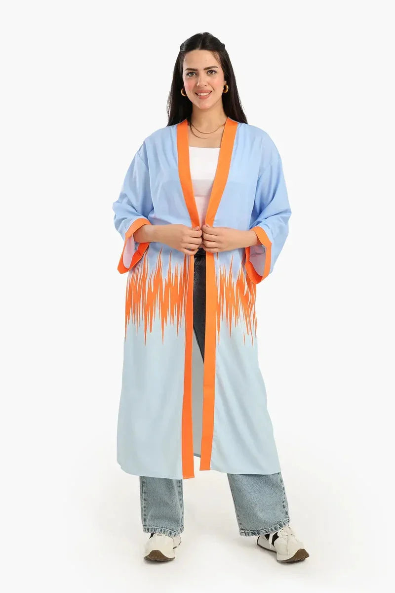 Carina - Color Block Midi Kimono 1
