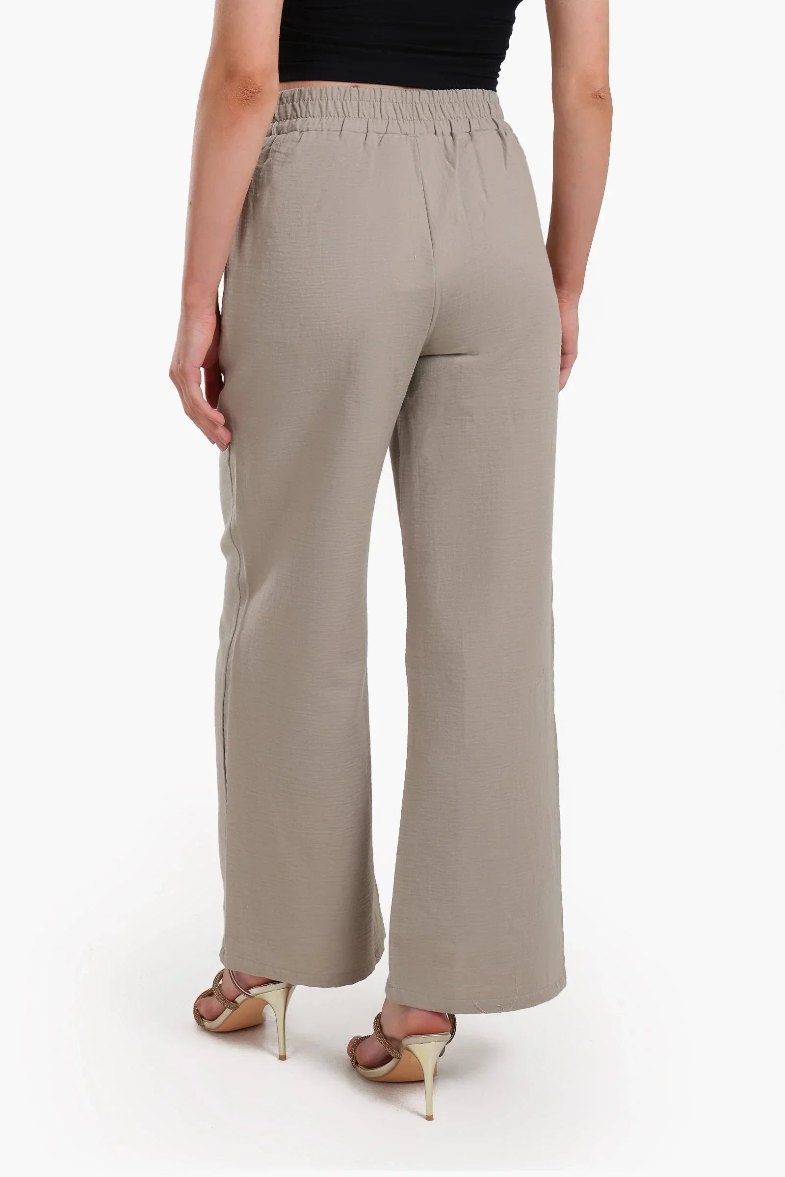 Clue - Chic Wide-Leg Tencel Pants 2