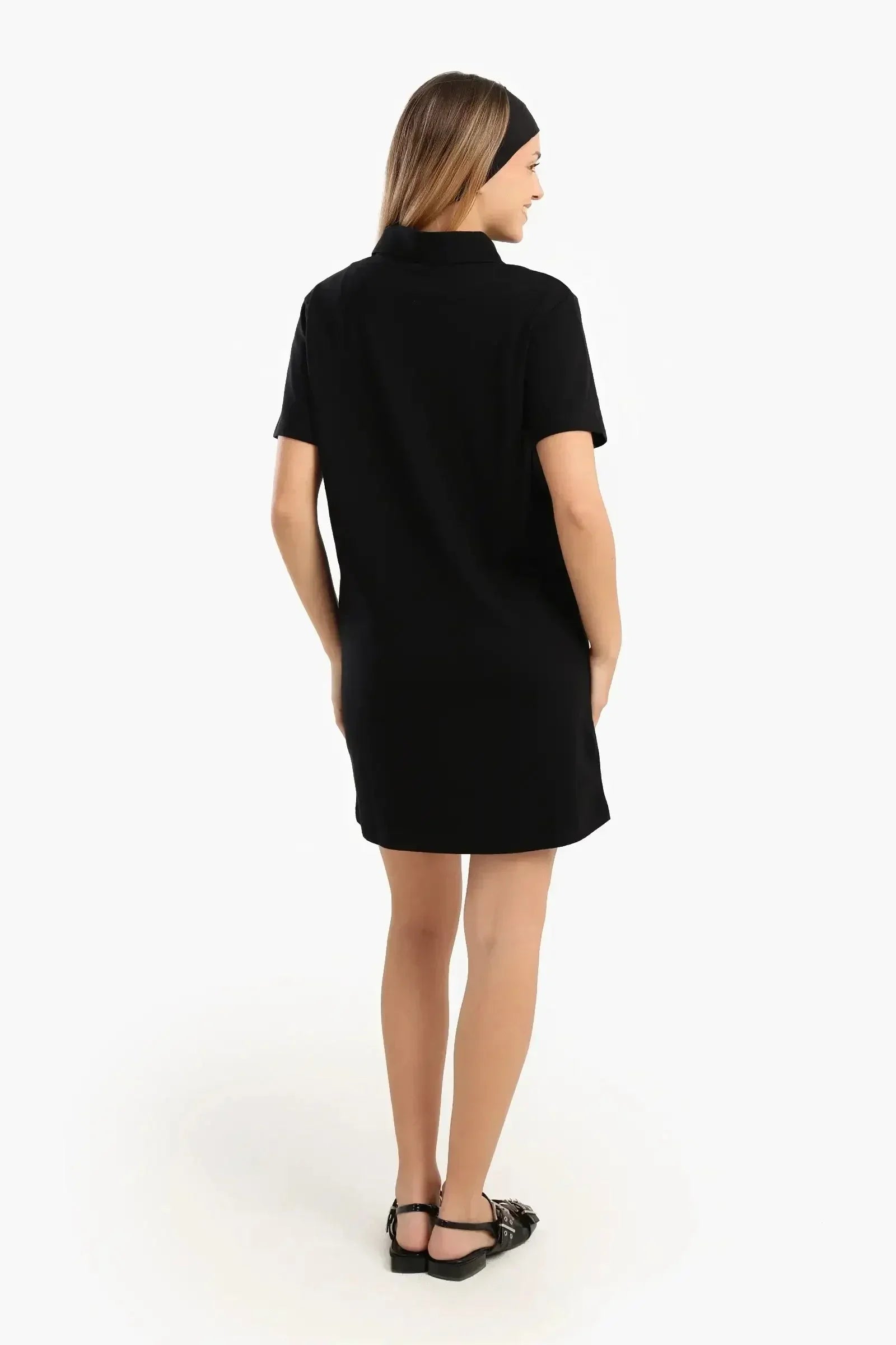 Carina - Cotton Collared Short Dress 3