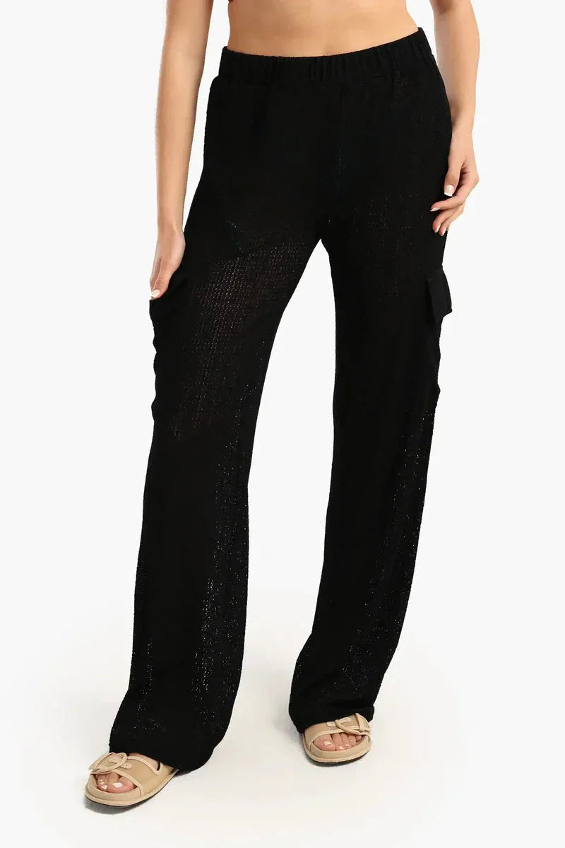 Carina - Knitted Baggy Beach Pants 1