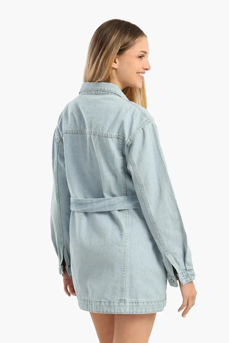 Carina - Blue Oversized Denim Jacket 3
