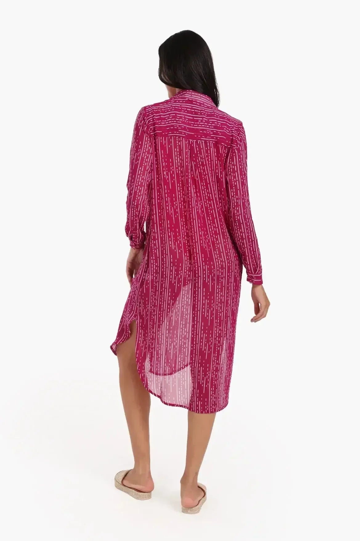 Carina - Chiffon Long Sleeves Shirt Dress 7