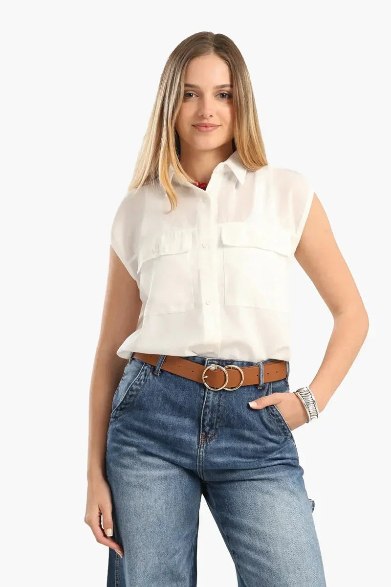Carina - Classic Cotton Blend Shirt 1