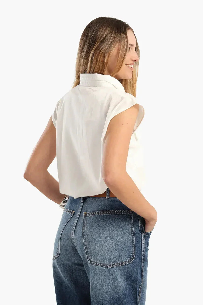 Carina - Classic Cotton Blend Shirt 4