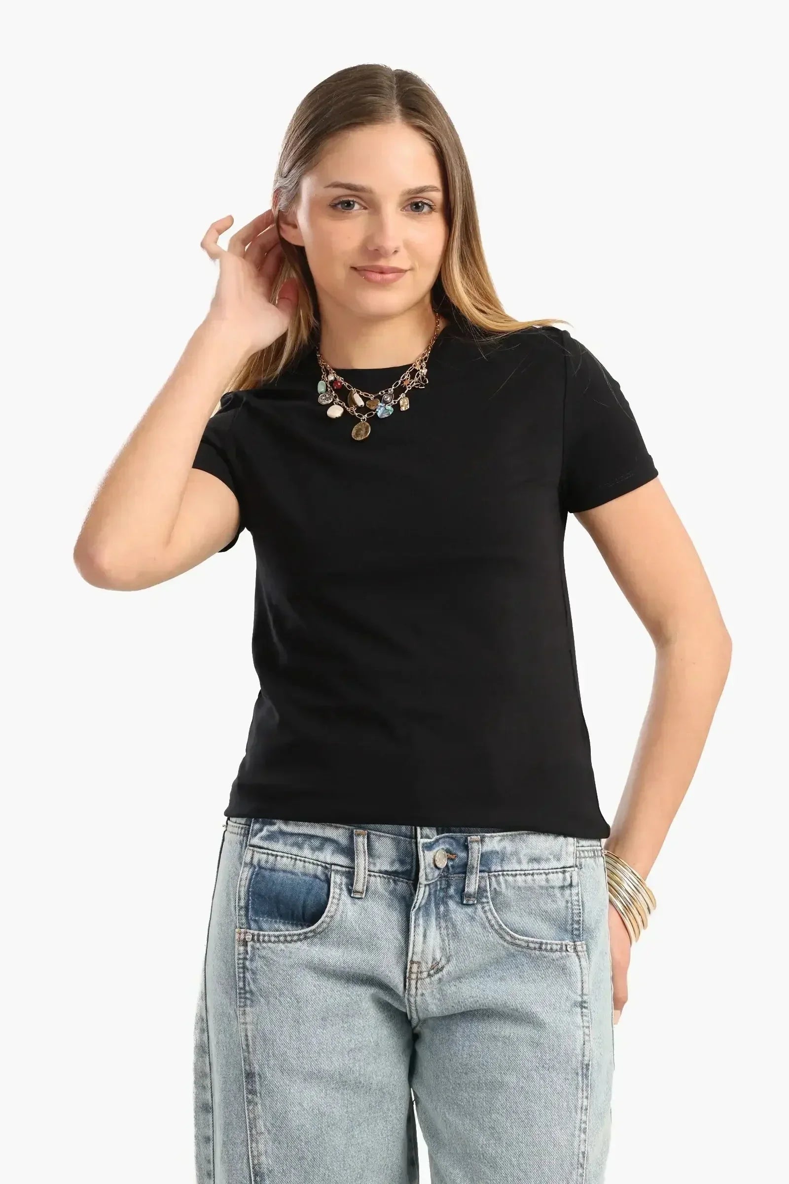 Carina - Cotton Basic Slip On T-Shirt 5