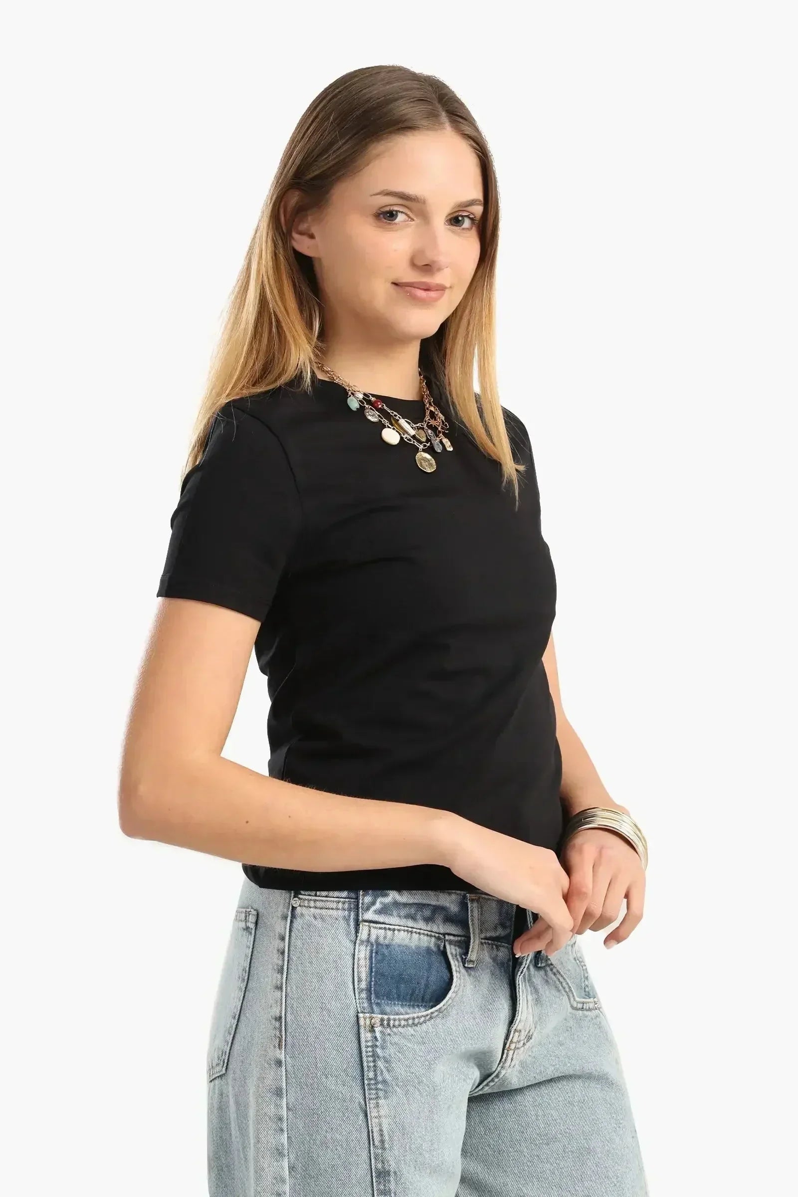 Carina - Cotton Basic Slip On T-Shirt 6