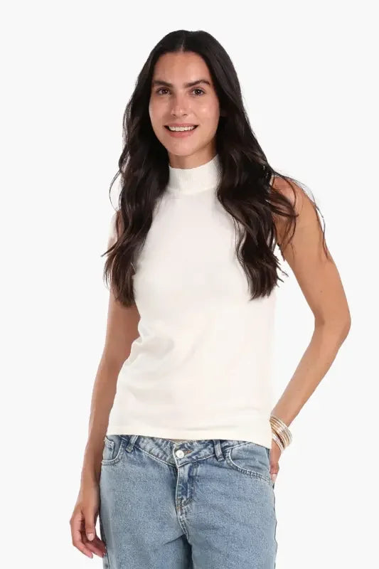 Carina - High Neck Sleeveless Pullover 2