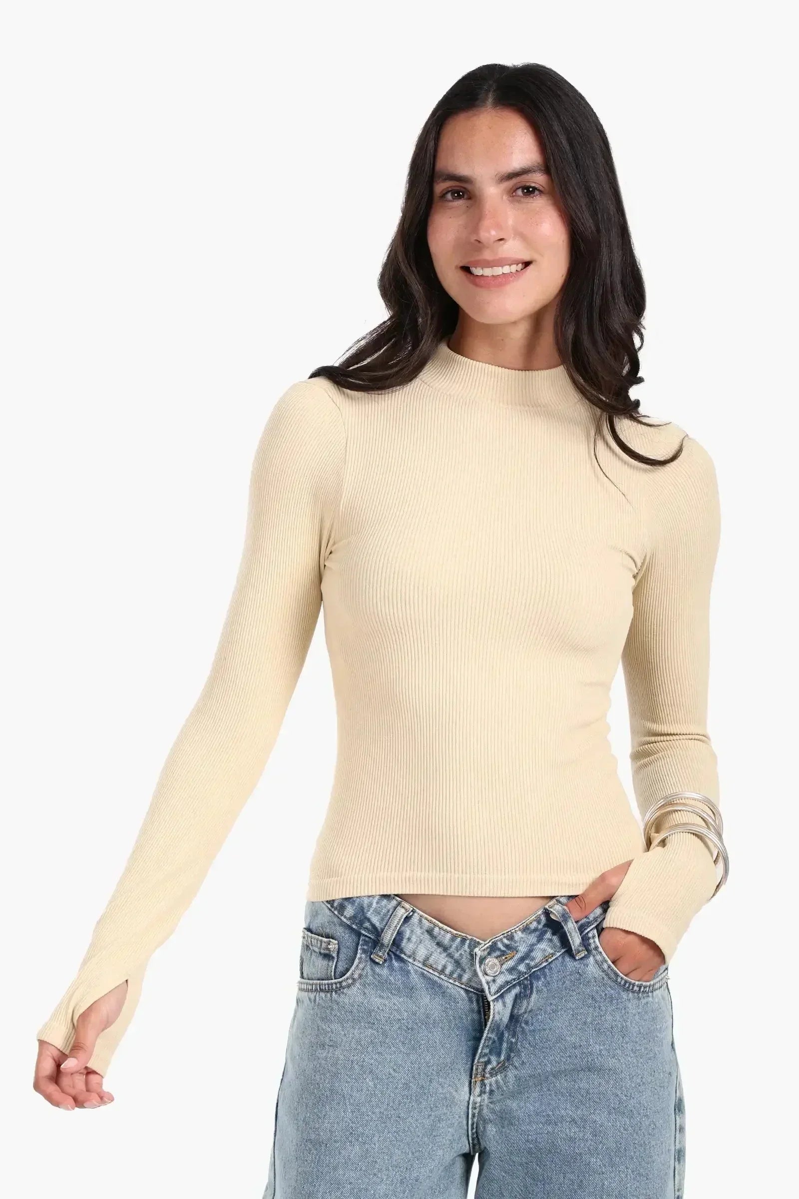 Carina - High Neck Top with Thumbhole 12