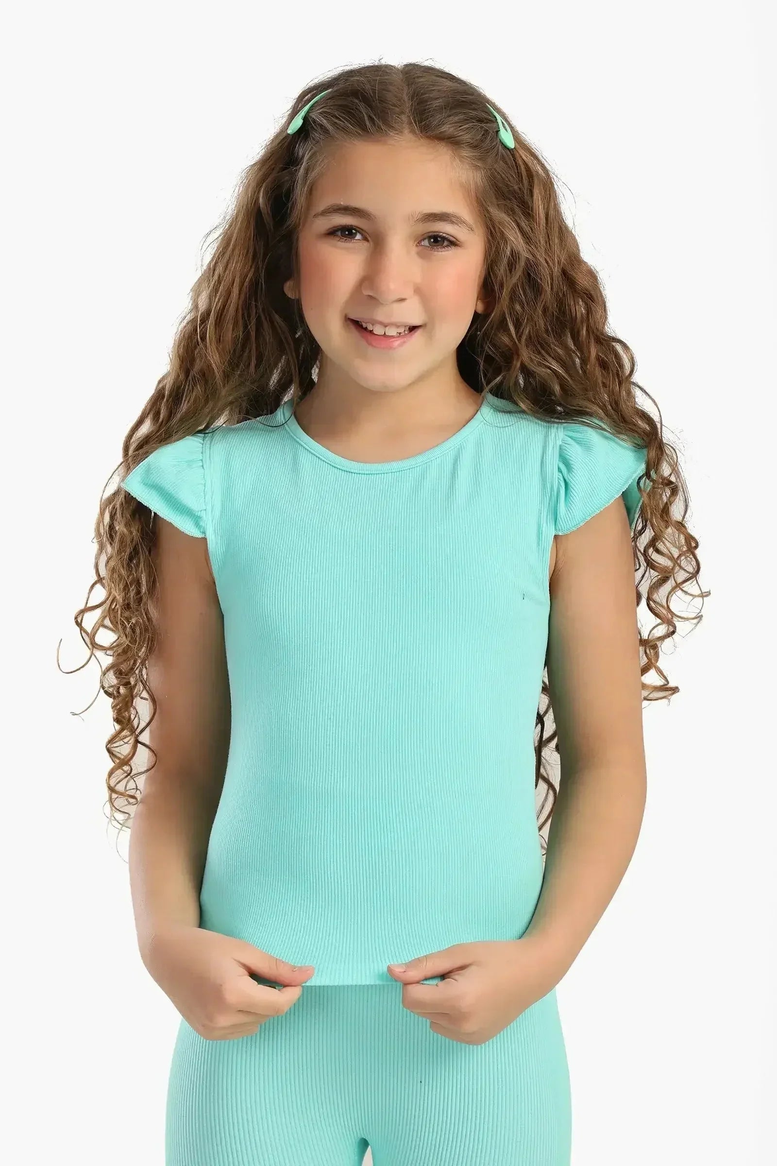 Carina - Girly Ribbed Ruffle Top 10