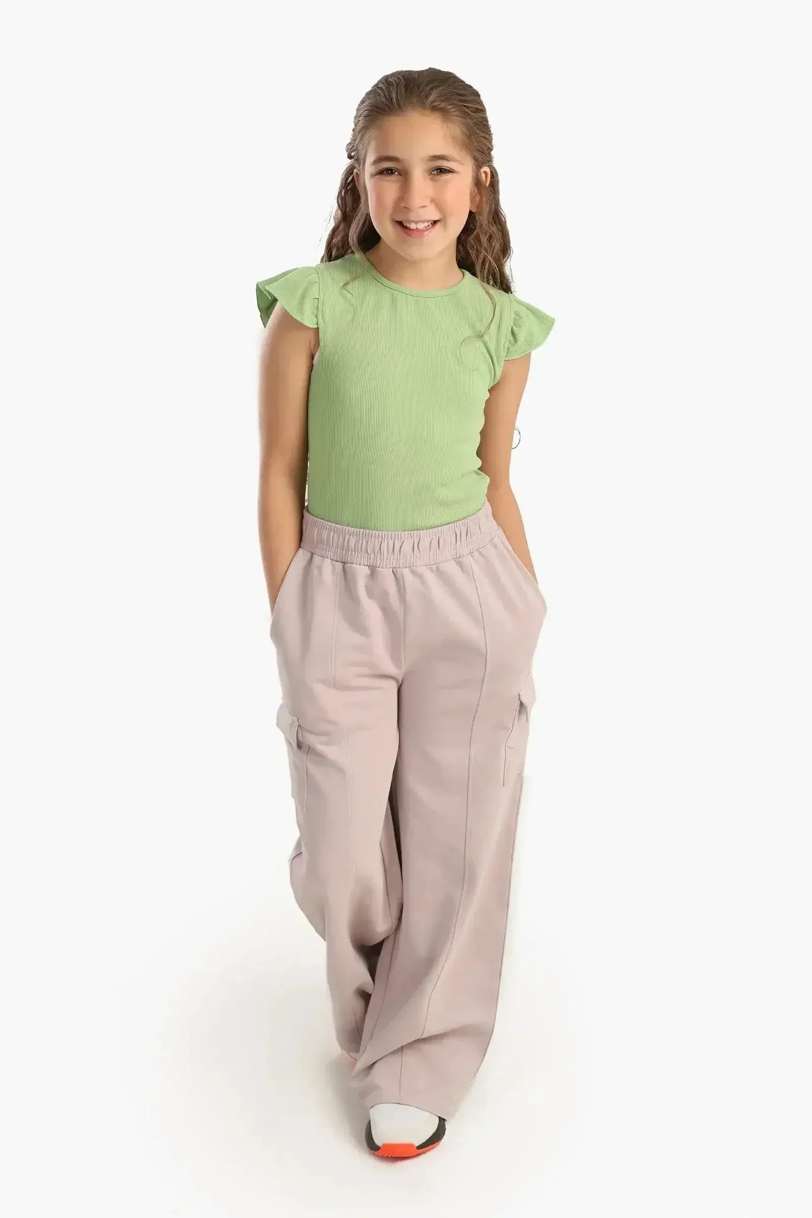 Carina - Girly Ribbed Ruffle Top 20