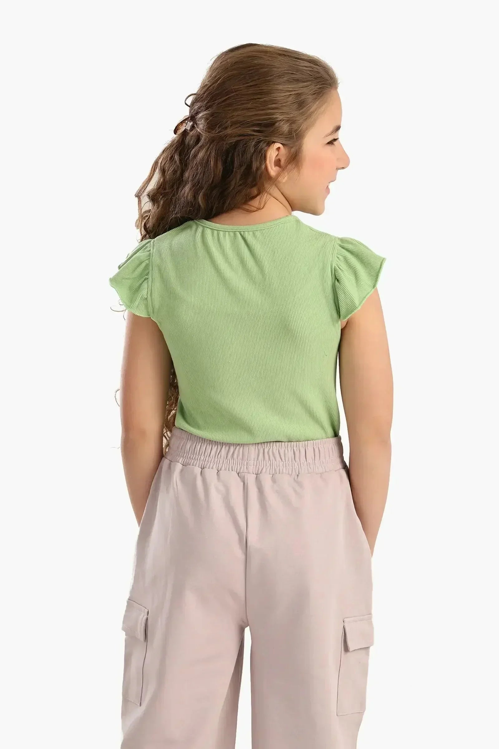Carina - Girly Ribbed Ruffle Top 6