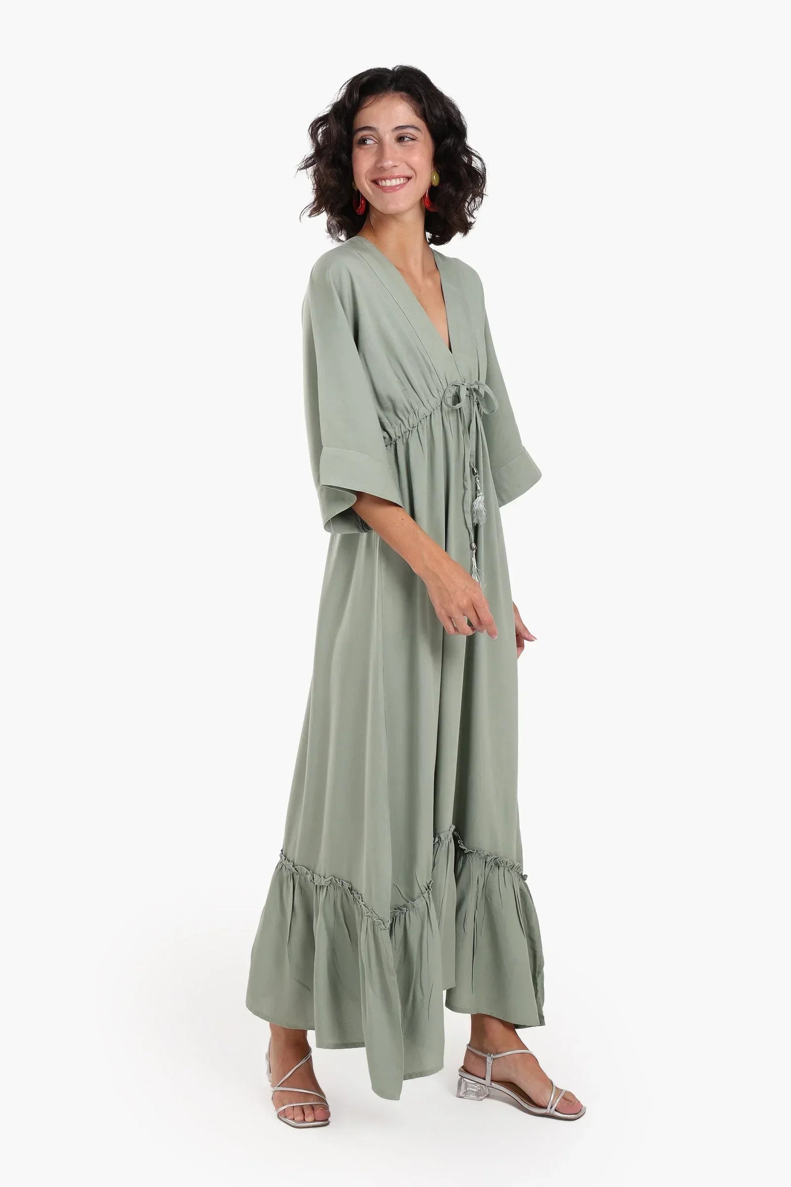 Clue - Deep V-Neck Maxi Dress 4