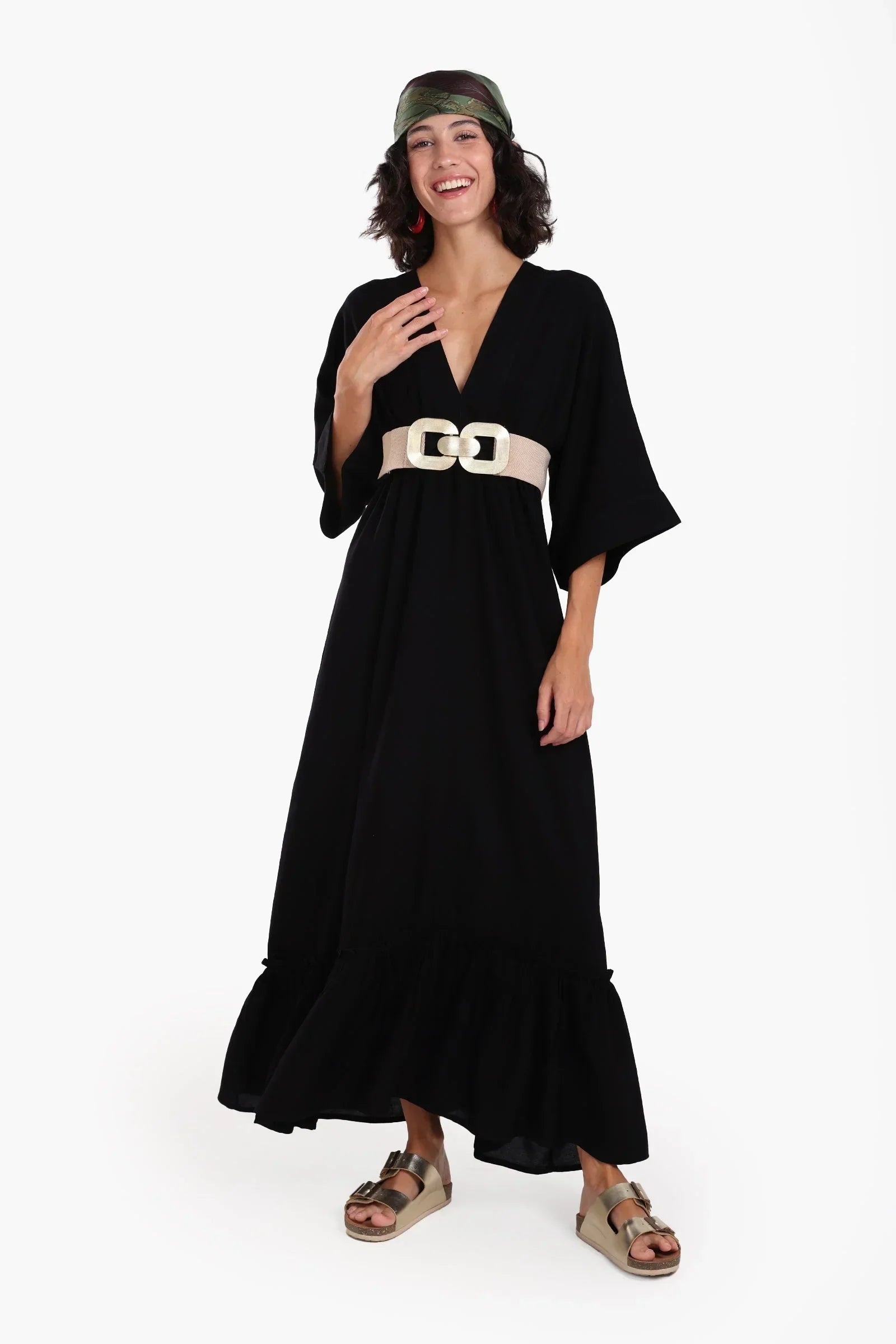 Clue - Deep V-Neck Maxi Dress 1