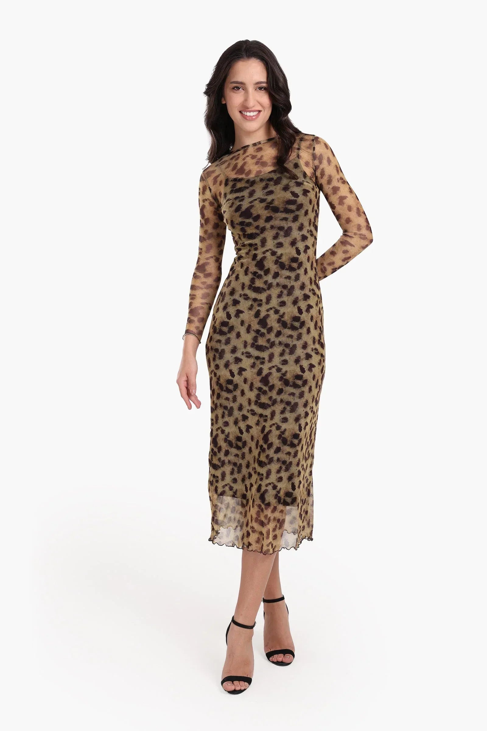Clue - Leopard Print Bodycon Dress 1