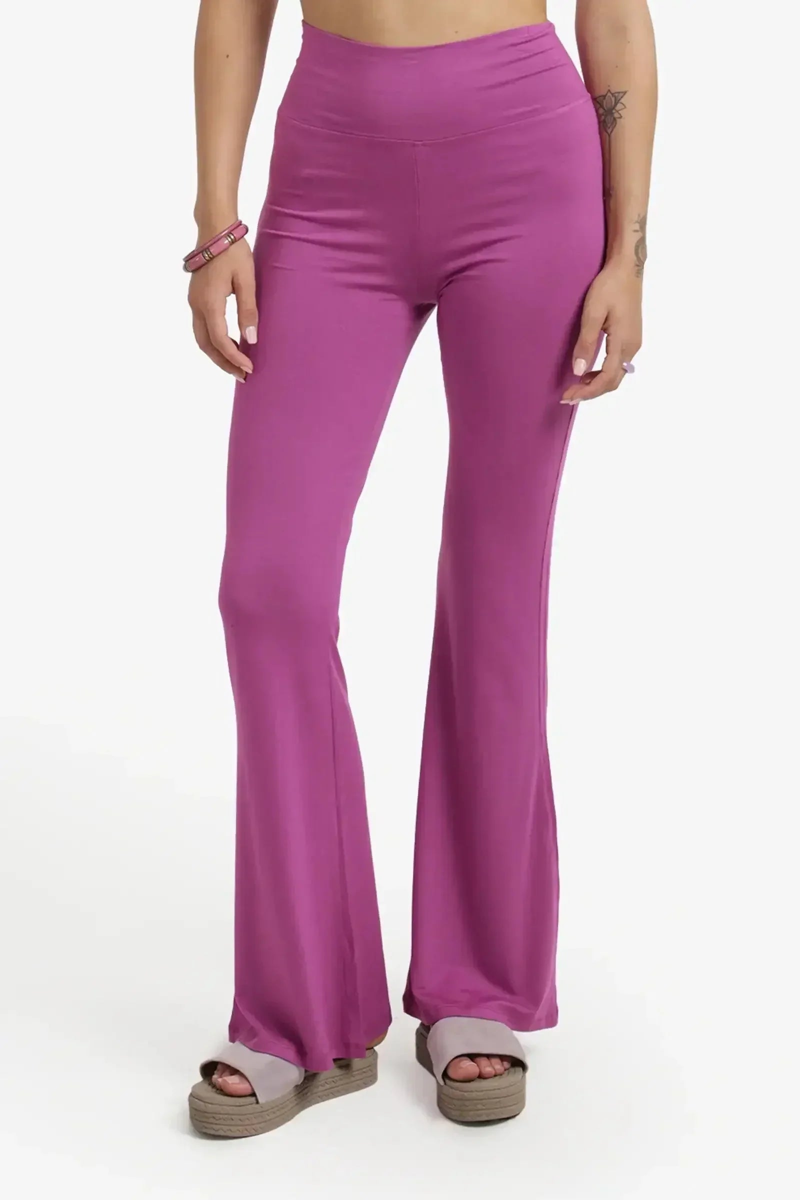 Carina - Elastic Waist Flare Pants 11