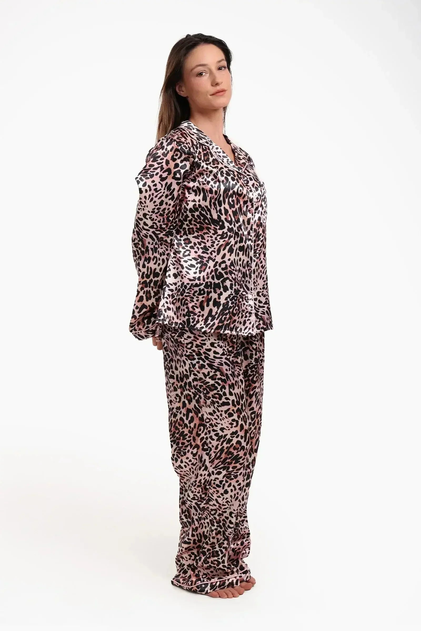 Carina - Tiger Print Satin Pyjama 4