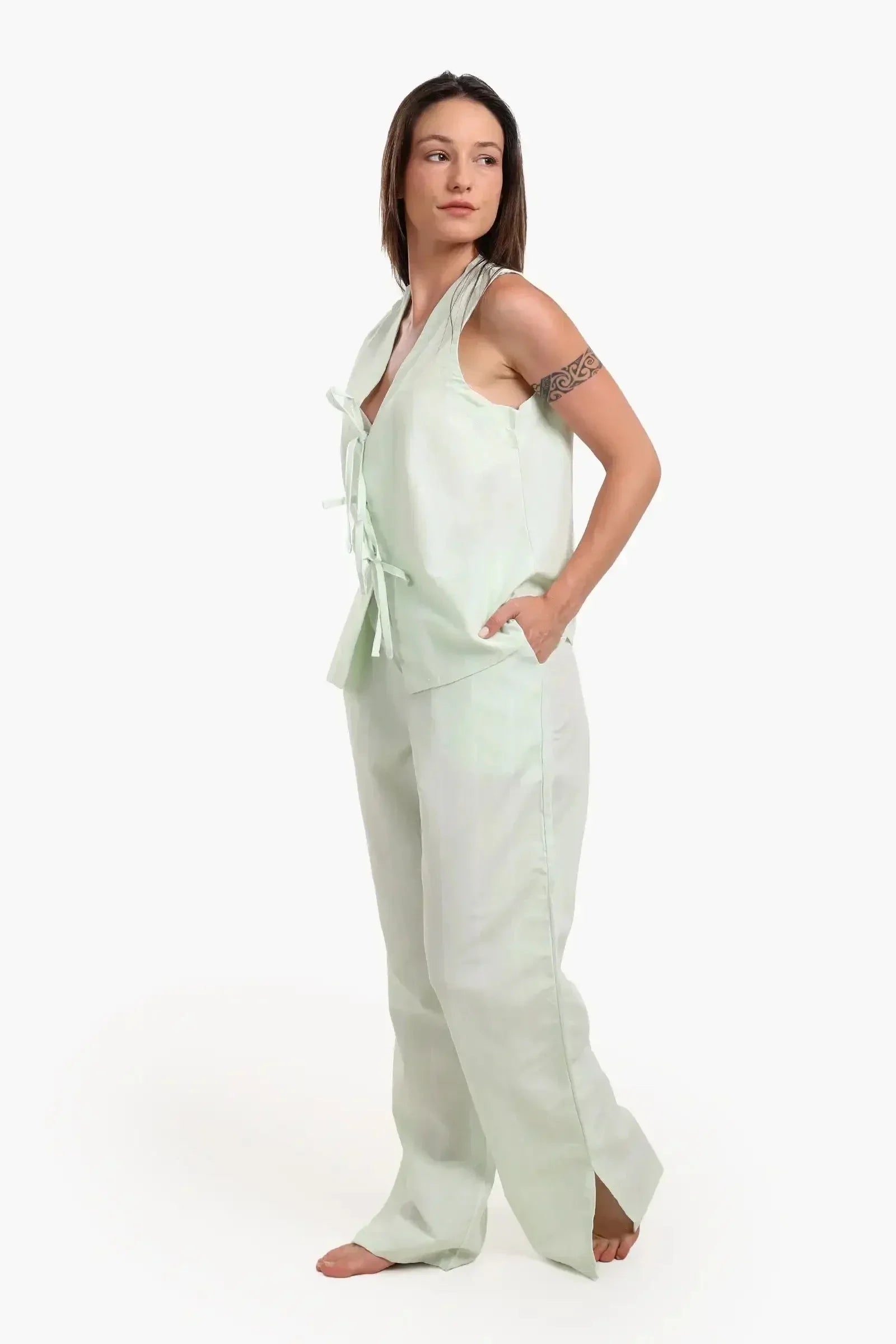 Carina - Tie Front Pyjama Set 2