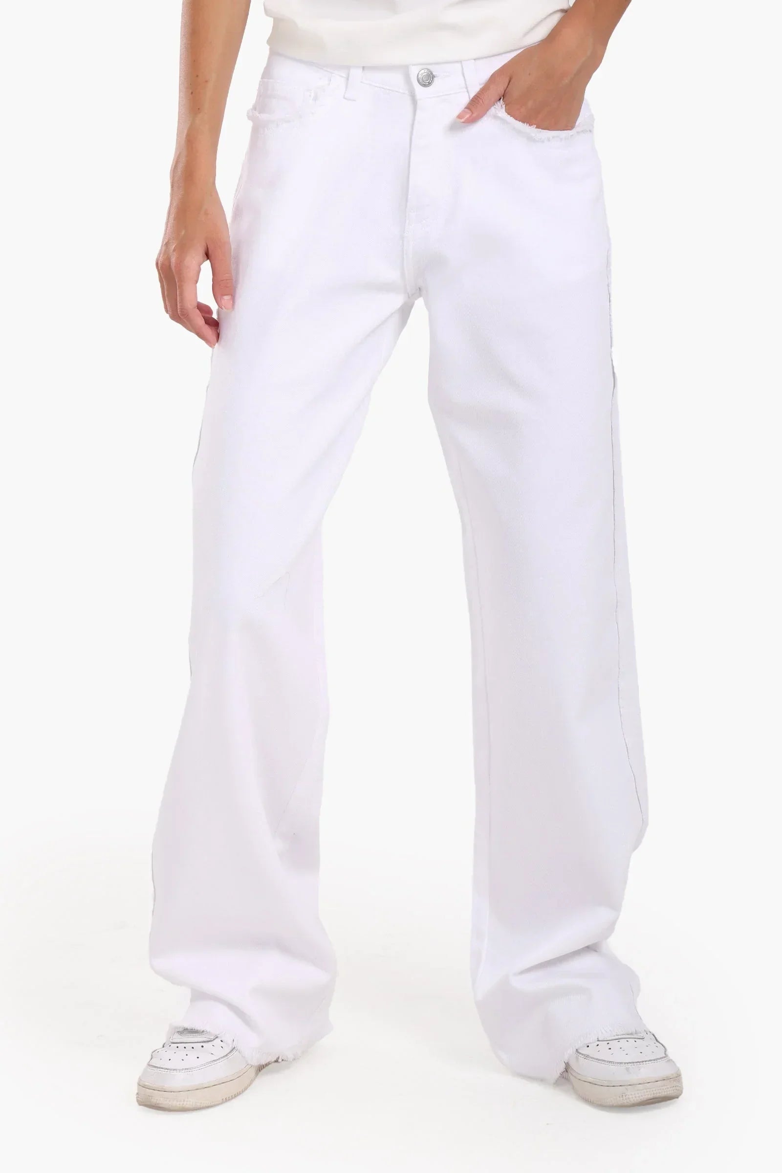 Clue - White Denim with Fringes 2
