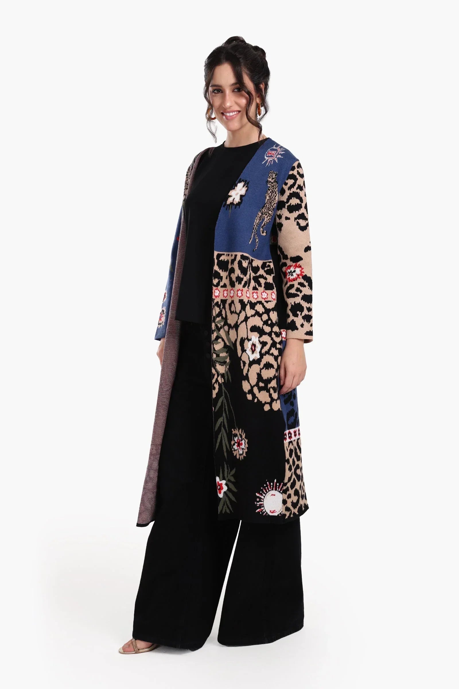 Clue - Leopard & Floral Prints Cardigan 1