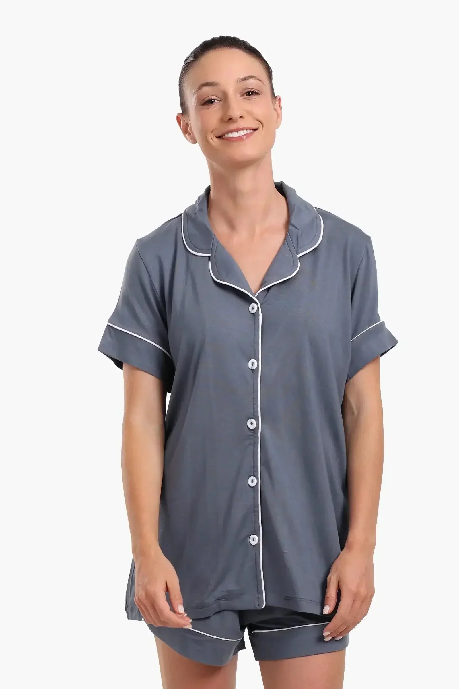 Carina - Color Piping Poplin Pyjama Set 9