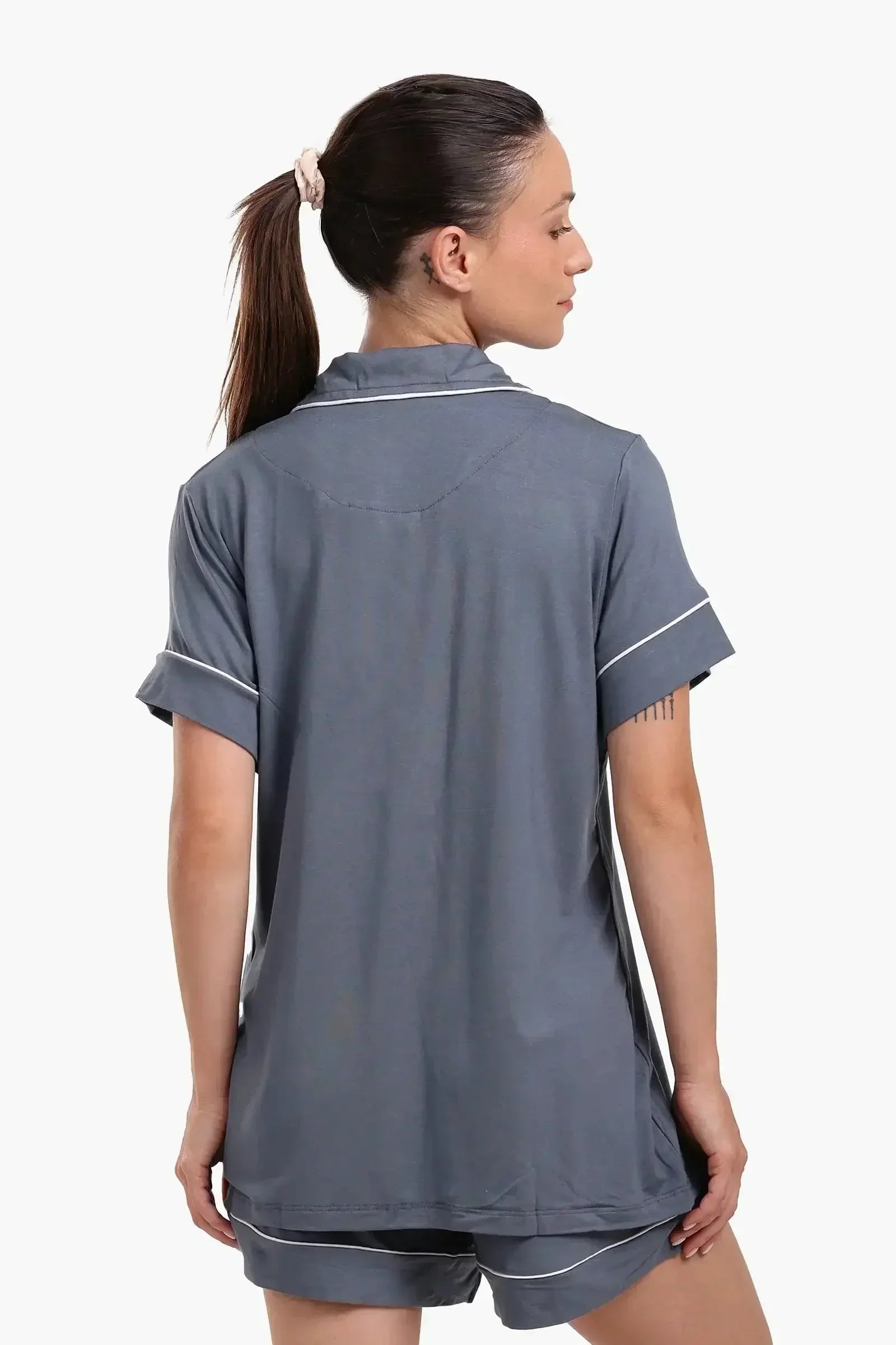 Carina - Color Piping Poplin Pyjama Set 1