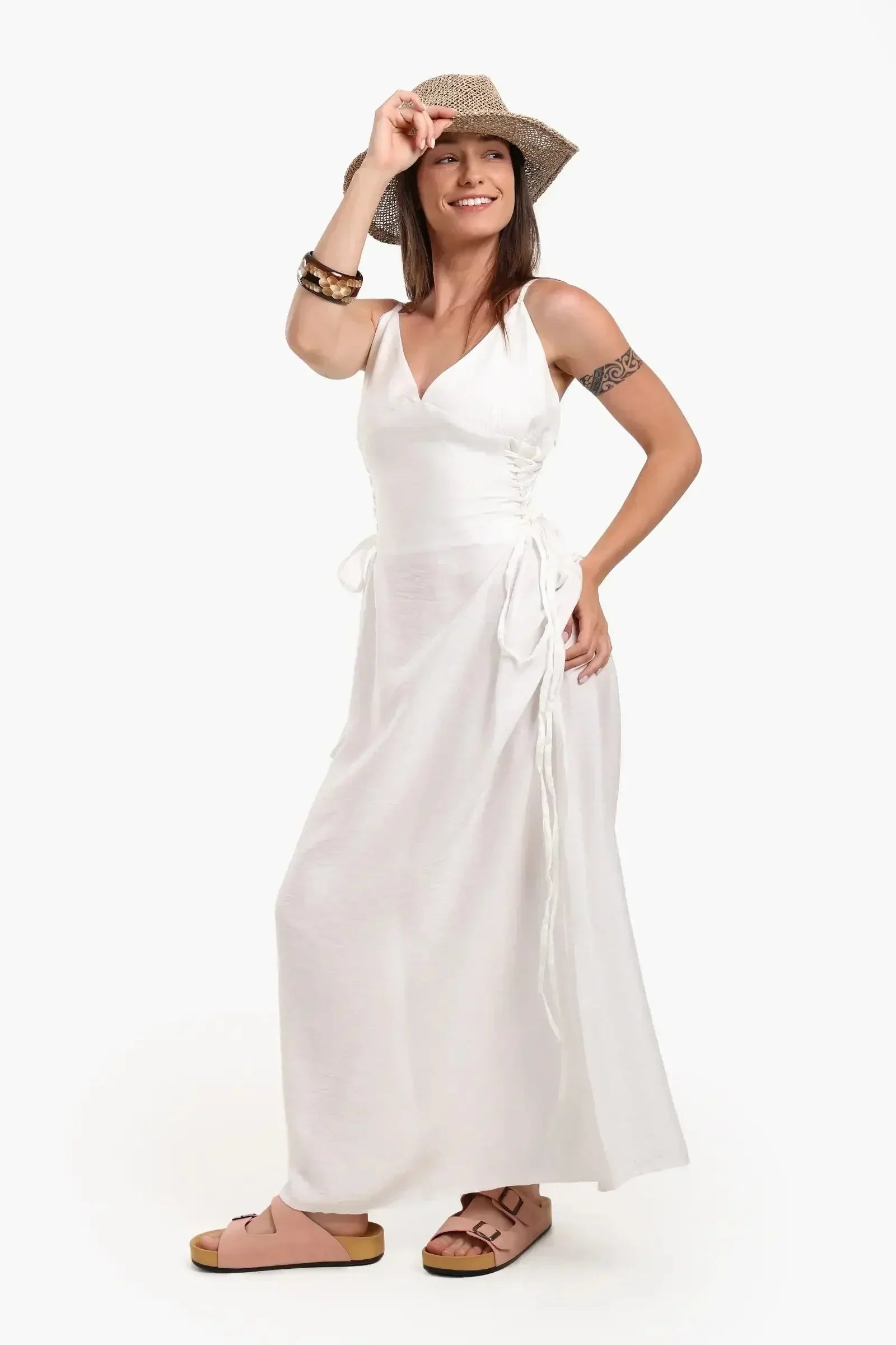 Carina - Ruched Sides Beach Dress 2