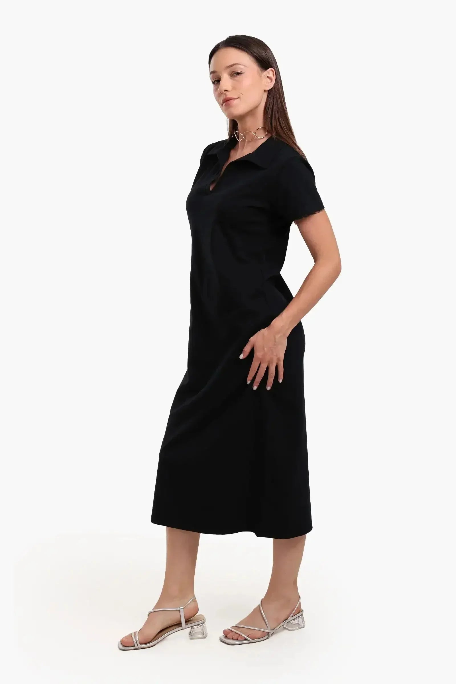 Carina - Polo Neck Midi Dress 10