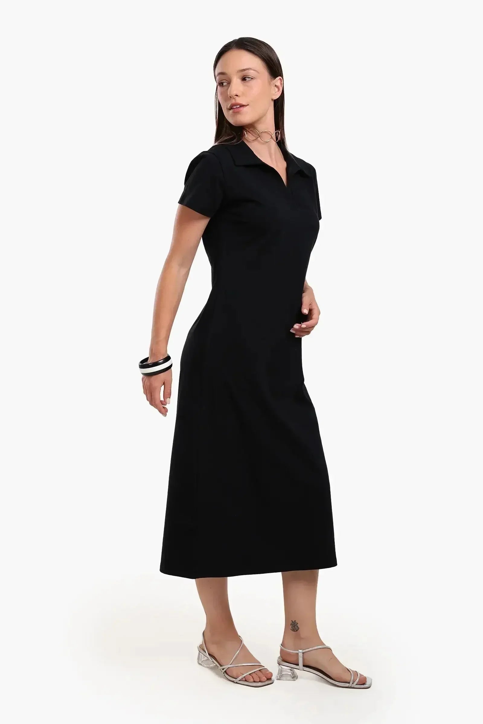 Carina - Polo Neck Midi Dress 15