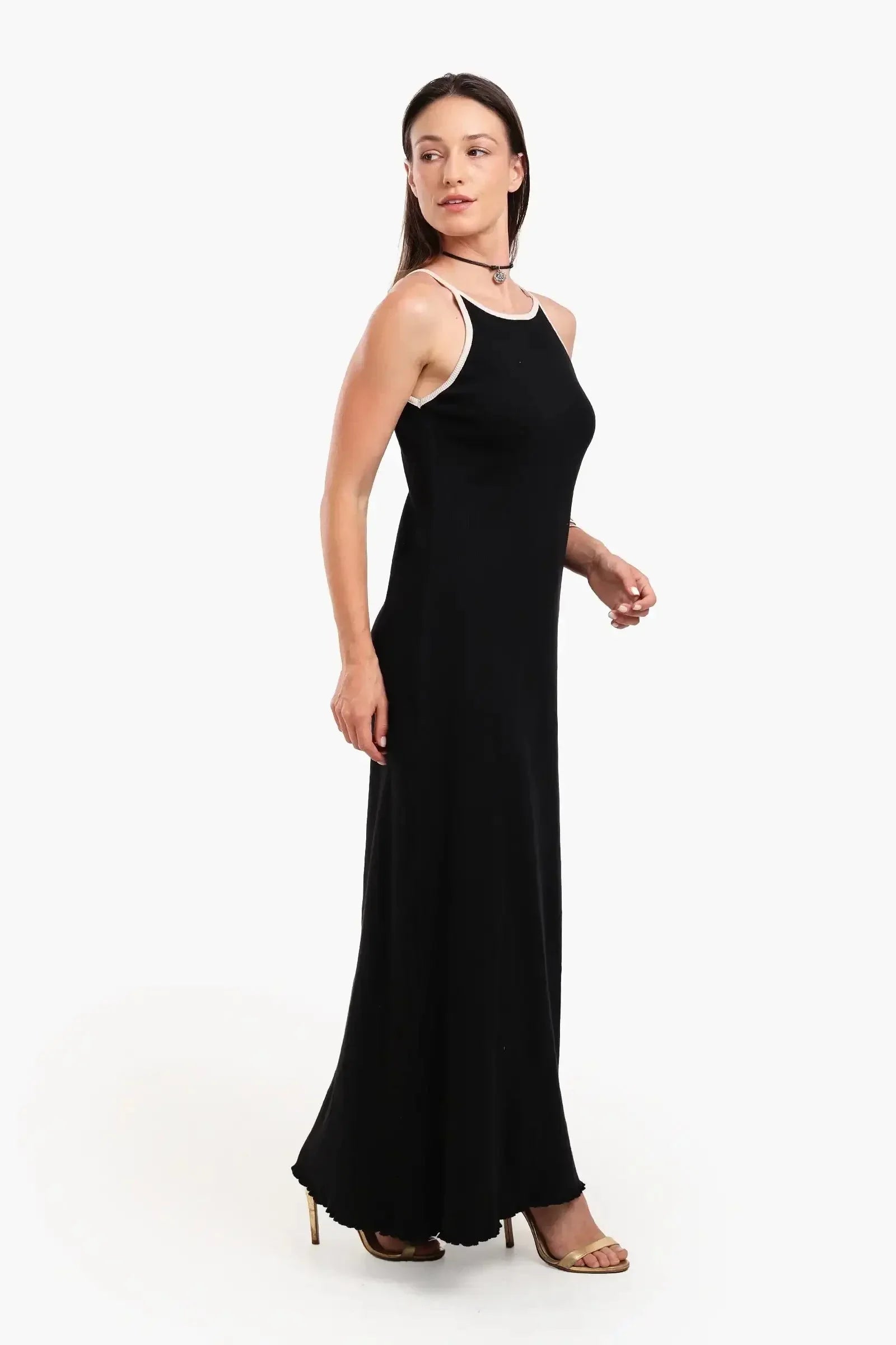 Carina - Maxi Dress with Frilled Edge 2