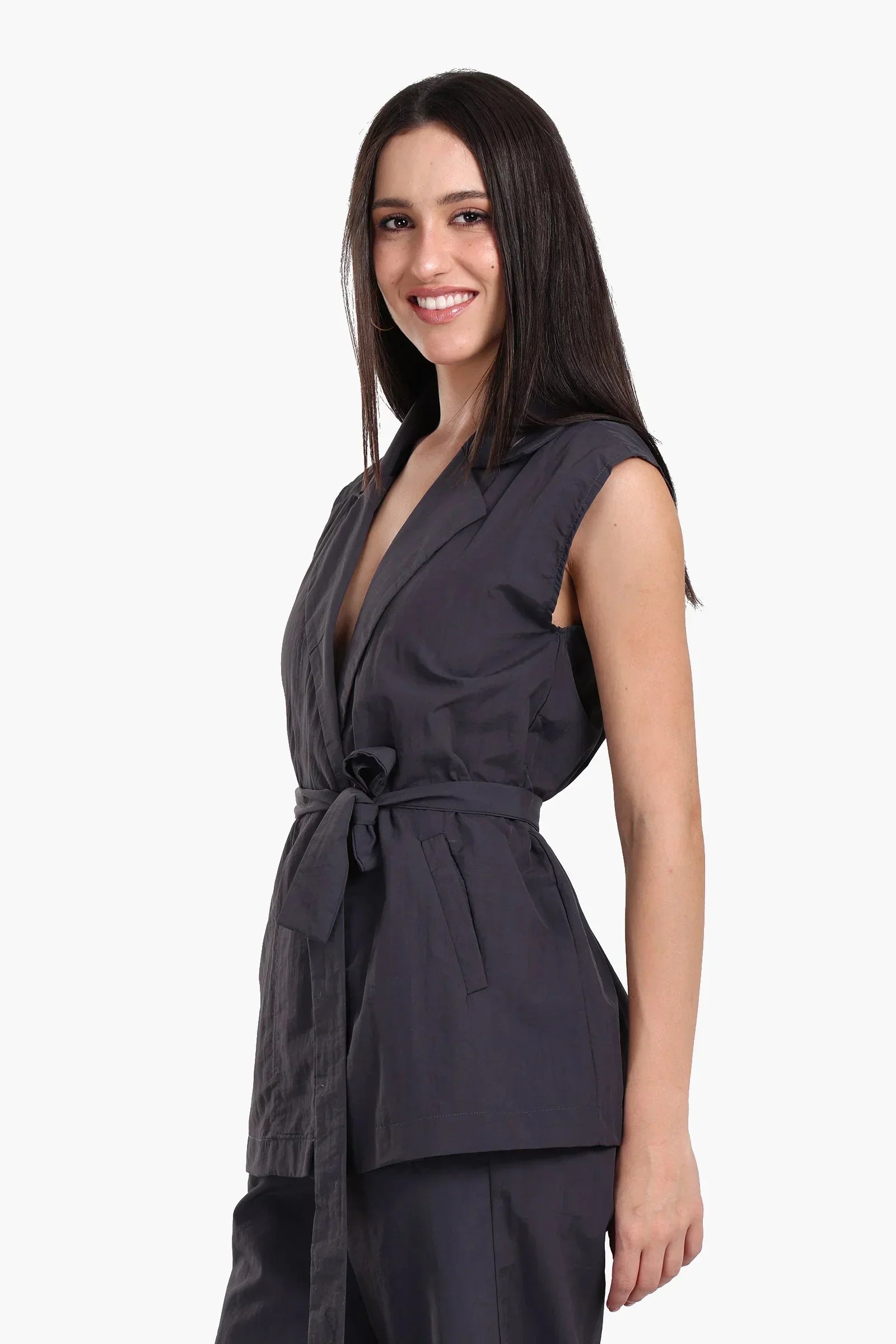 Clue - Dark Grey Notch Collar Vest 2