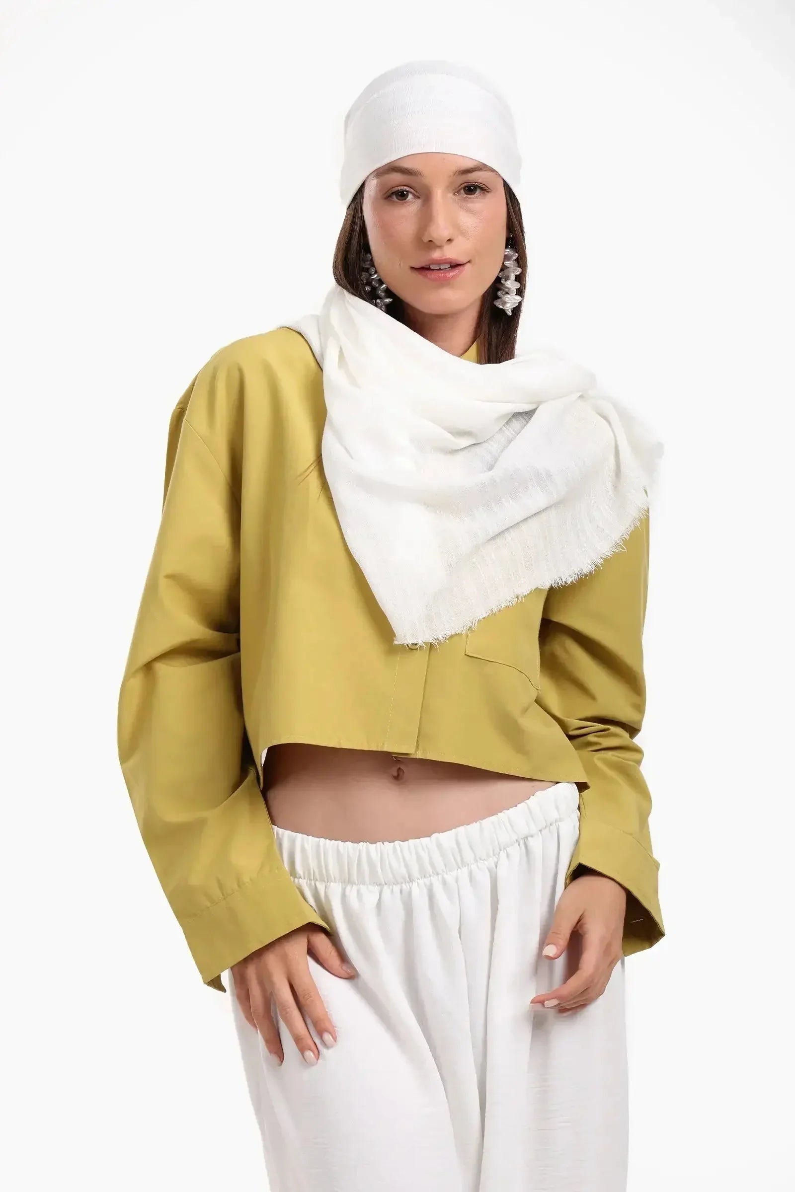 Carina - Striped Cotton Scarf 2