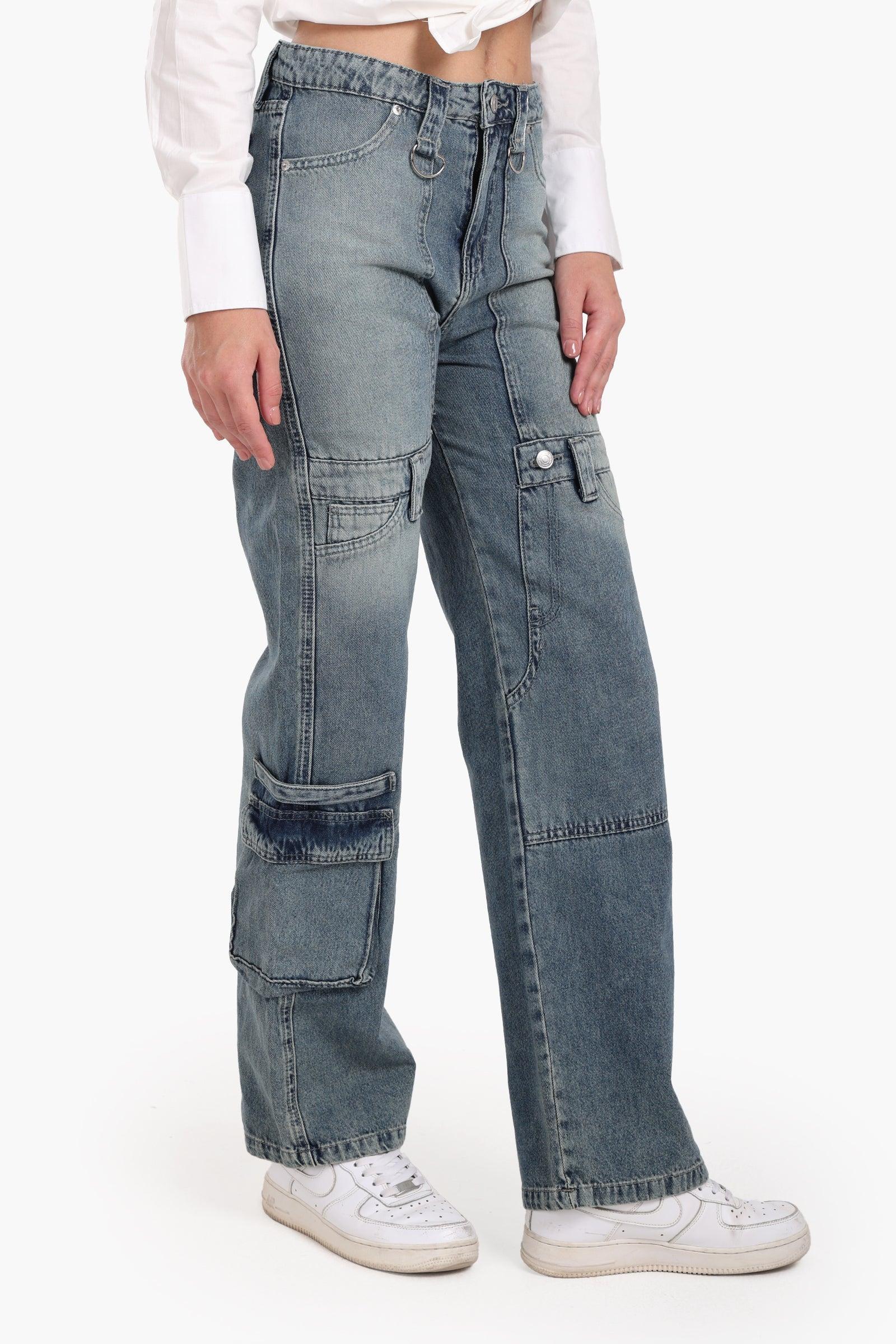 Clue - Straight Cut Cargo Jeans 2